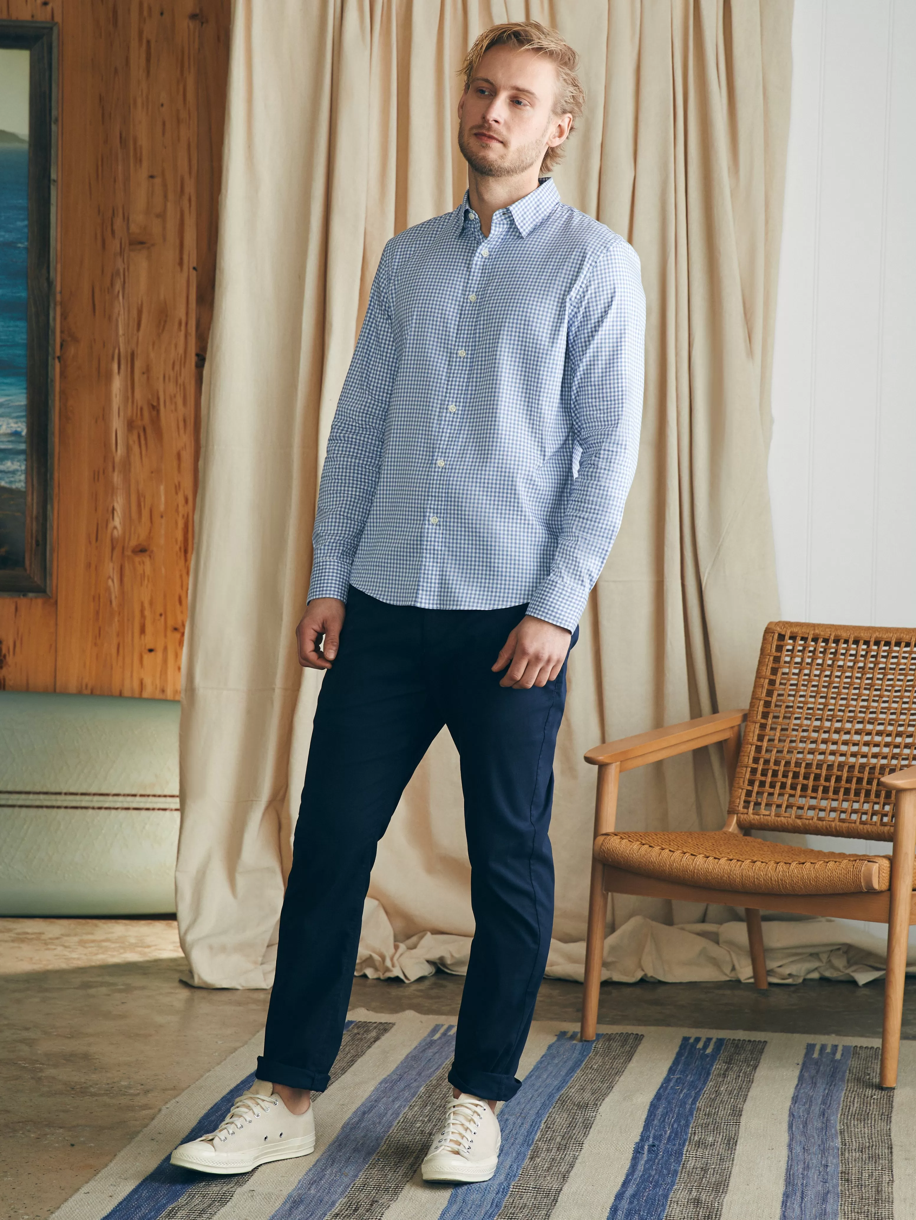Camicia Movement™ Taglio Classico - Stile Rilassato Faherty con Conforto Senza Tempo

(：，
