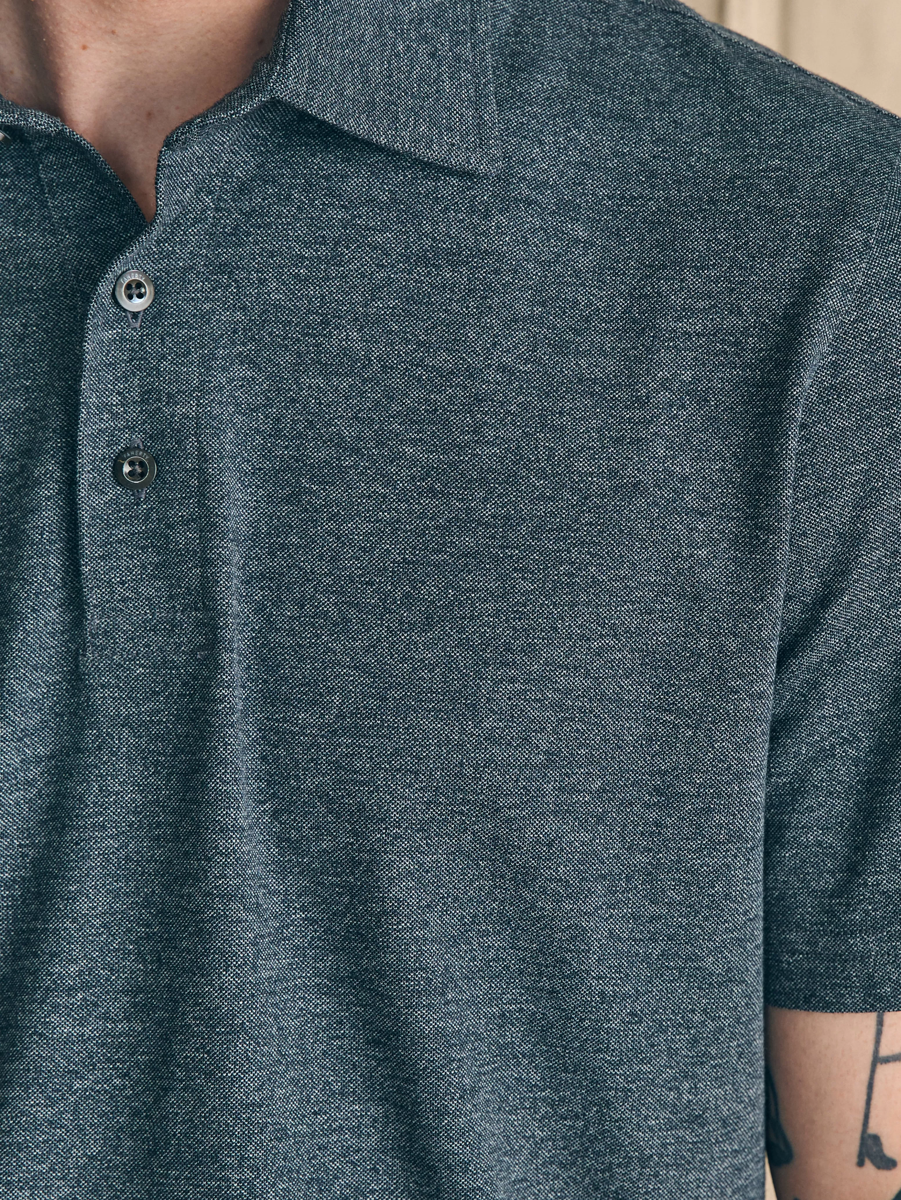 Maglietta Polo Manica Corta in Piquet - Ultimi Pezzi Collezione Movement™ con Sconto Speciale da Faherty