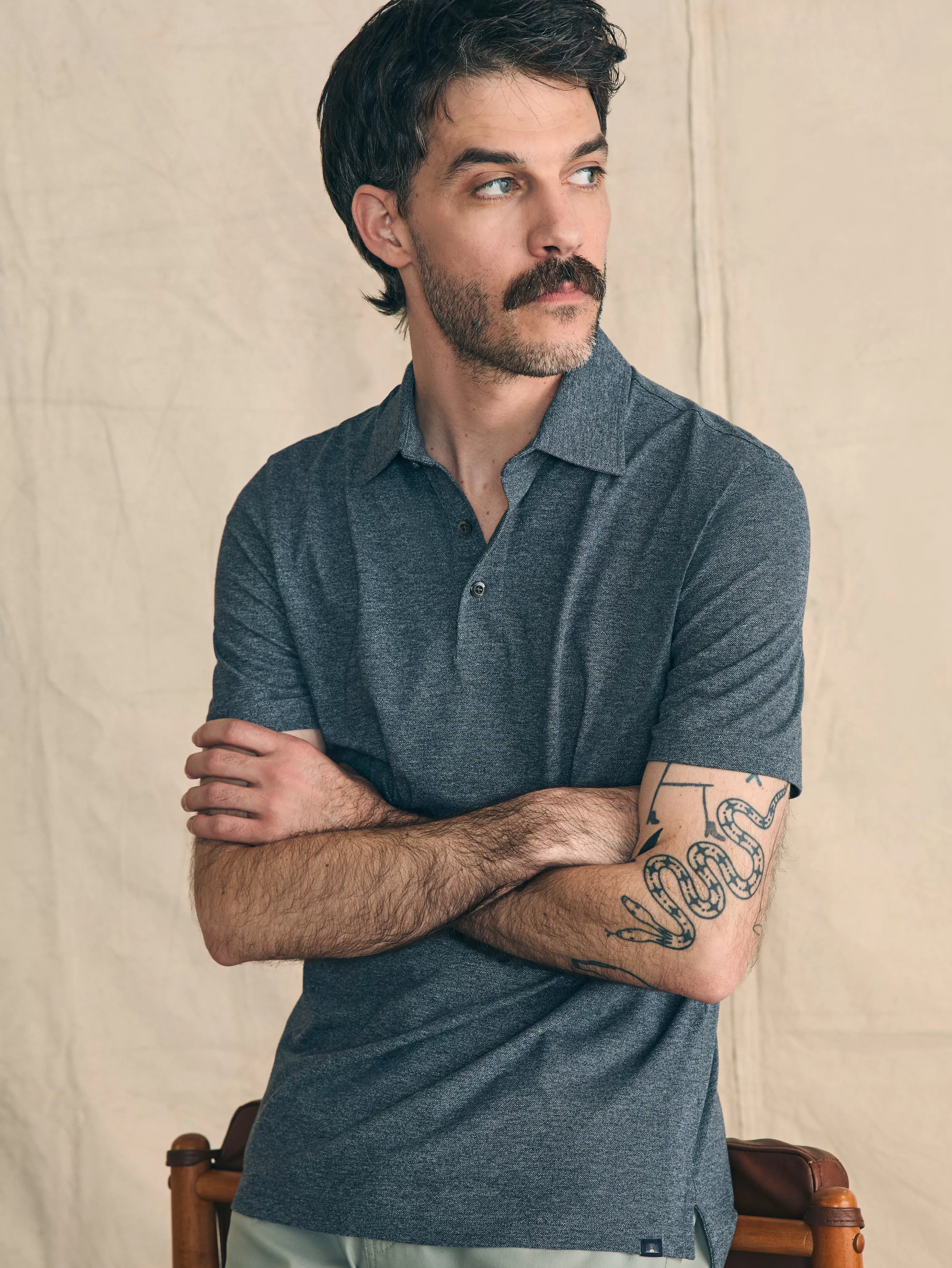 Maglietta Polo Manica Corta in Piquet - Ultimi Pezzi Collezione Movement™ con Sconto Speciale da Faherty