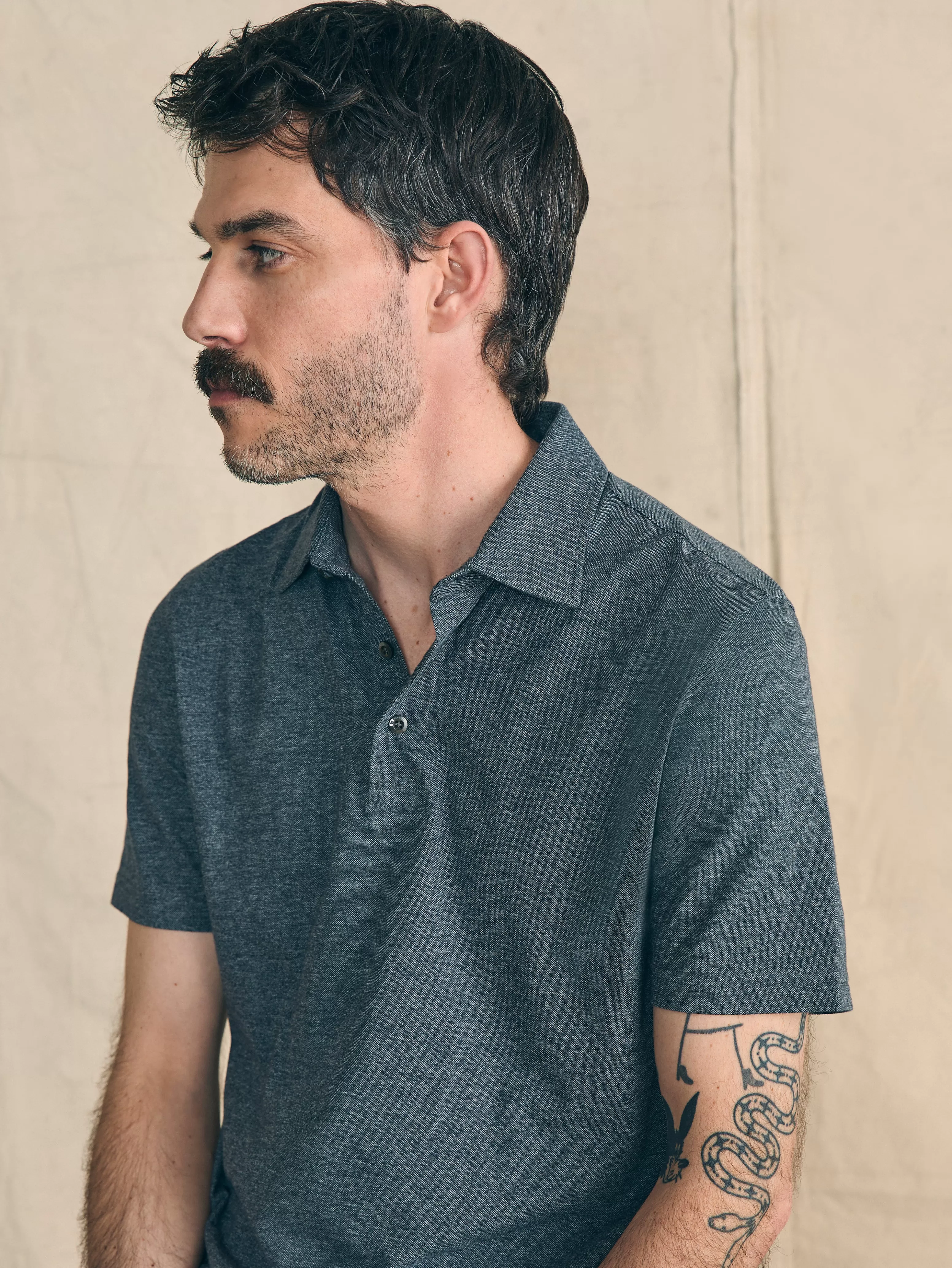 Maglietta Polo Manica Corta in Piquet - Ultimi Pezzi Collezione Movement™ con Sconto Speciale da Faherty