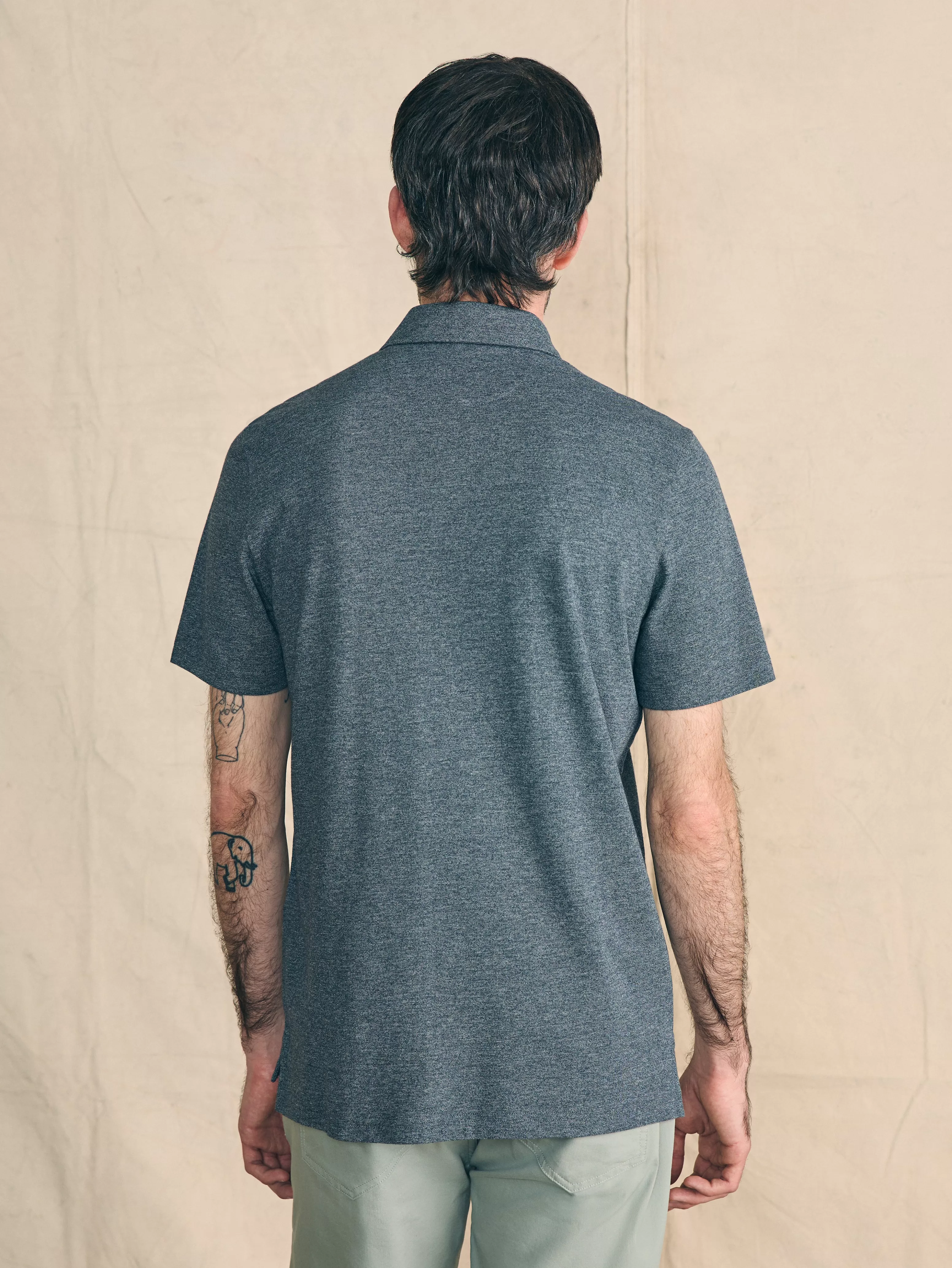 Maglietta Polo Manica Corta in Piquet - Ultimi Pezzi Collezione Movement™ con Sconto Speciale da Faherty