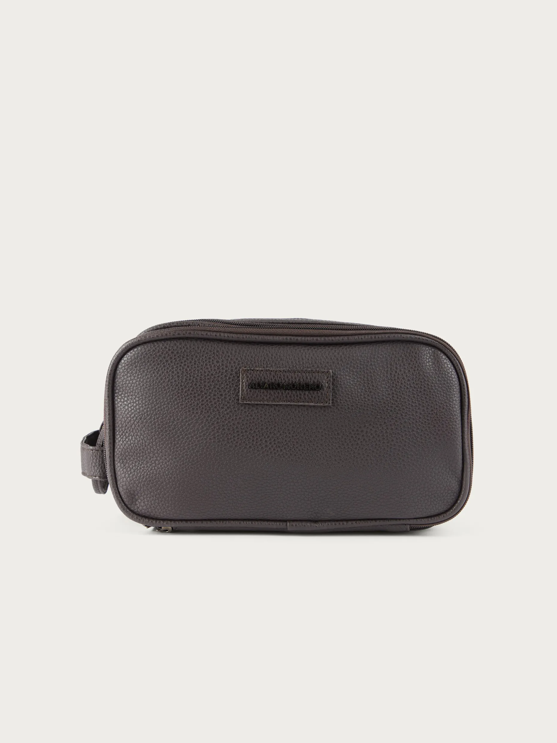 Alvaro Moreno – Necessaire Elegante Modello Rocco in Pelle Marrone, Offerta Speciale