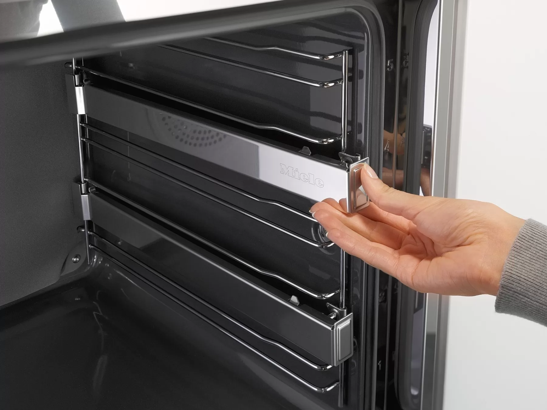 Miele Accessori Cucina Professionali - Guide Telescopiche Flexiclip con Sistema Autopulente Integrato, Ad Estensione Regolabile