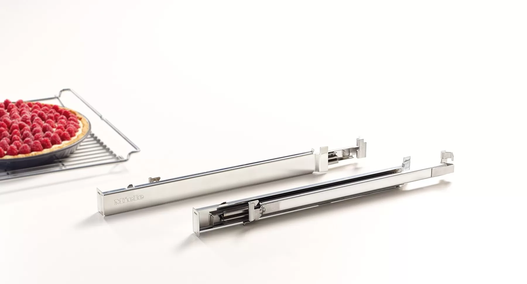 Miele Accessori Cucina Professionali - Guide Telescopiche Flexiclip con Sistema Autopulente Integrato, Ad Estensione Regolabile