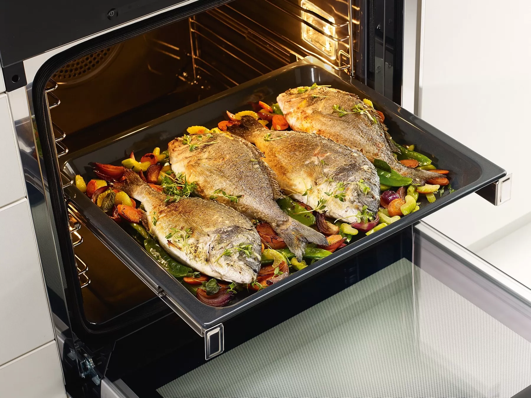 Miele Accessori Cucina Professionali - Guide Telescopiche Flexiclip con Sistema Autopulente Integrato, Ad Estensione Regolabile