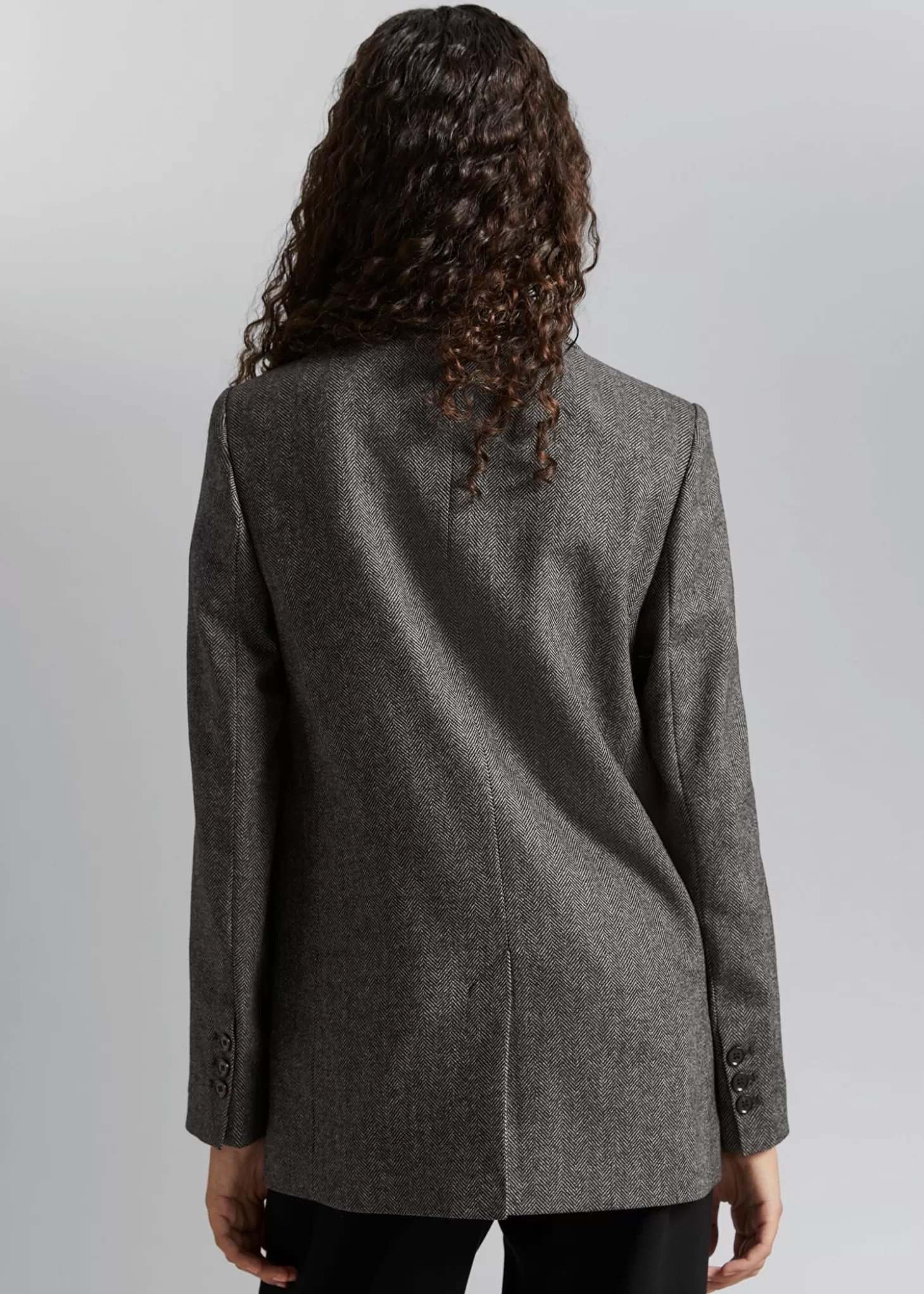 Blazer oversize rigato Other Stories in tinta Gra Sildeben - Offerta speciale autunno