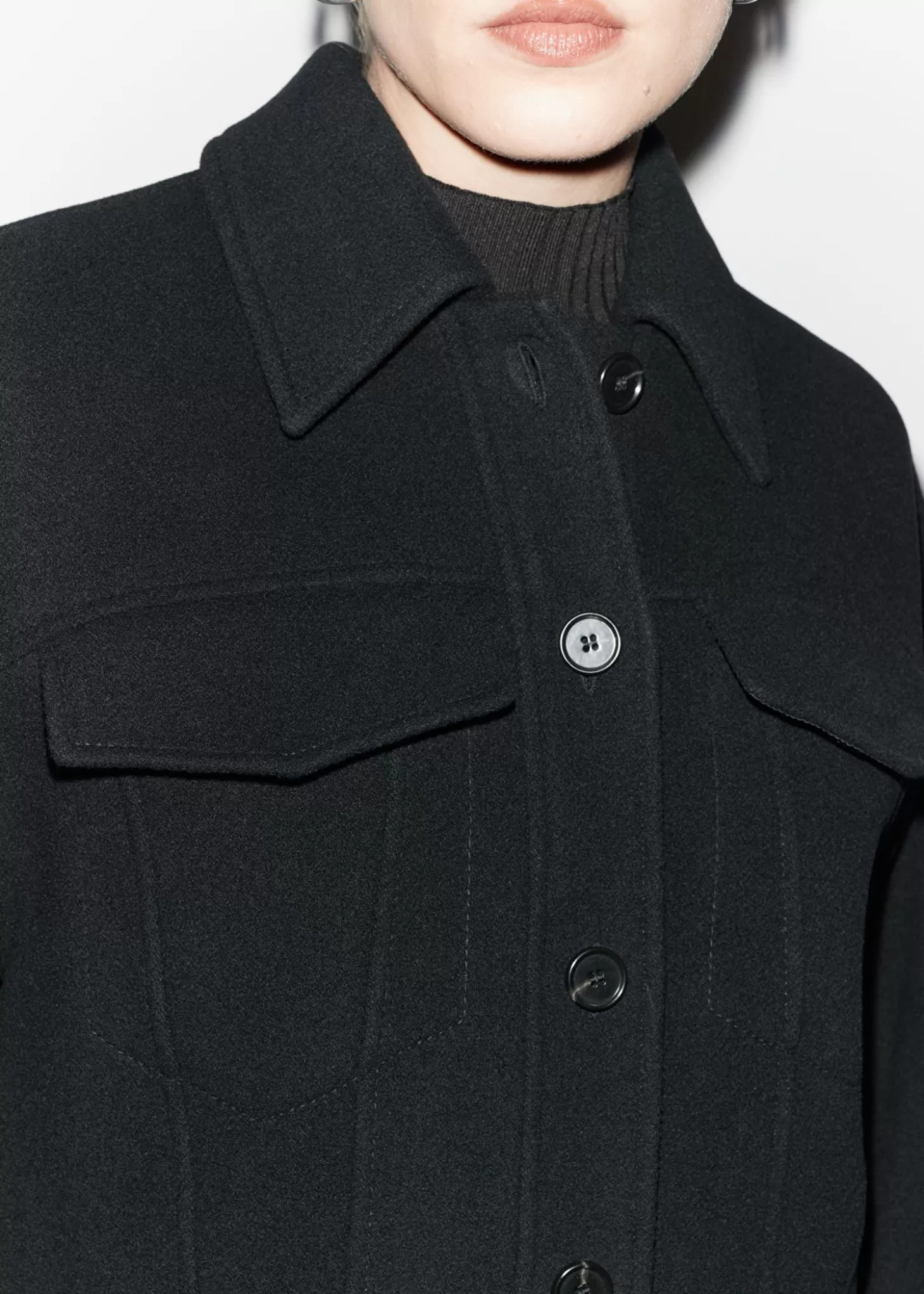 Giacca Oversize in Misto Lana Elegante - & Other Stories, Confortevole e Alla Moda in Tinta Unica Nera