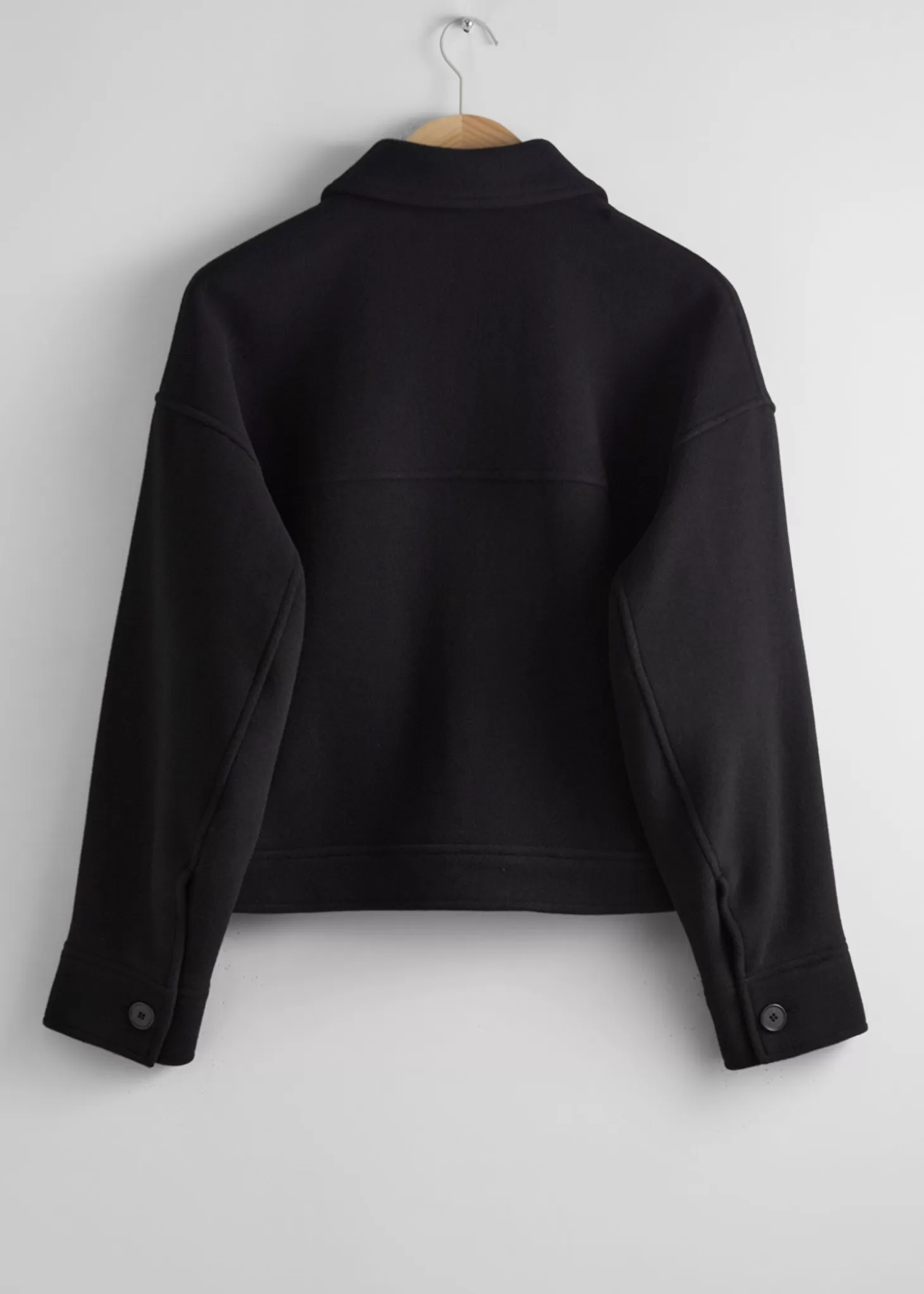 Giacca Oversize in Misto Lana Elegante - & Other Stories, Confortevole e Alla Moda in Tinta Unica Nera