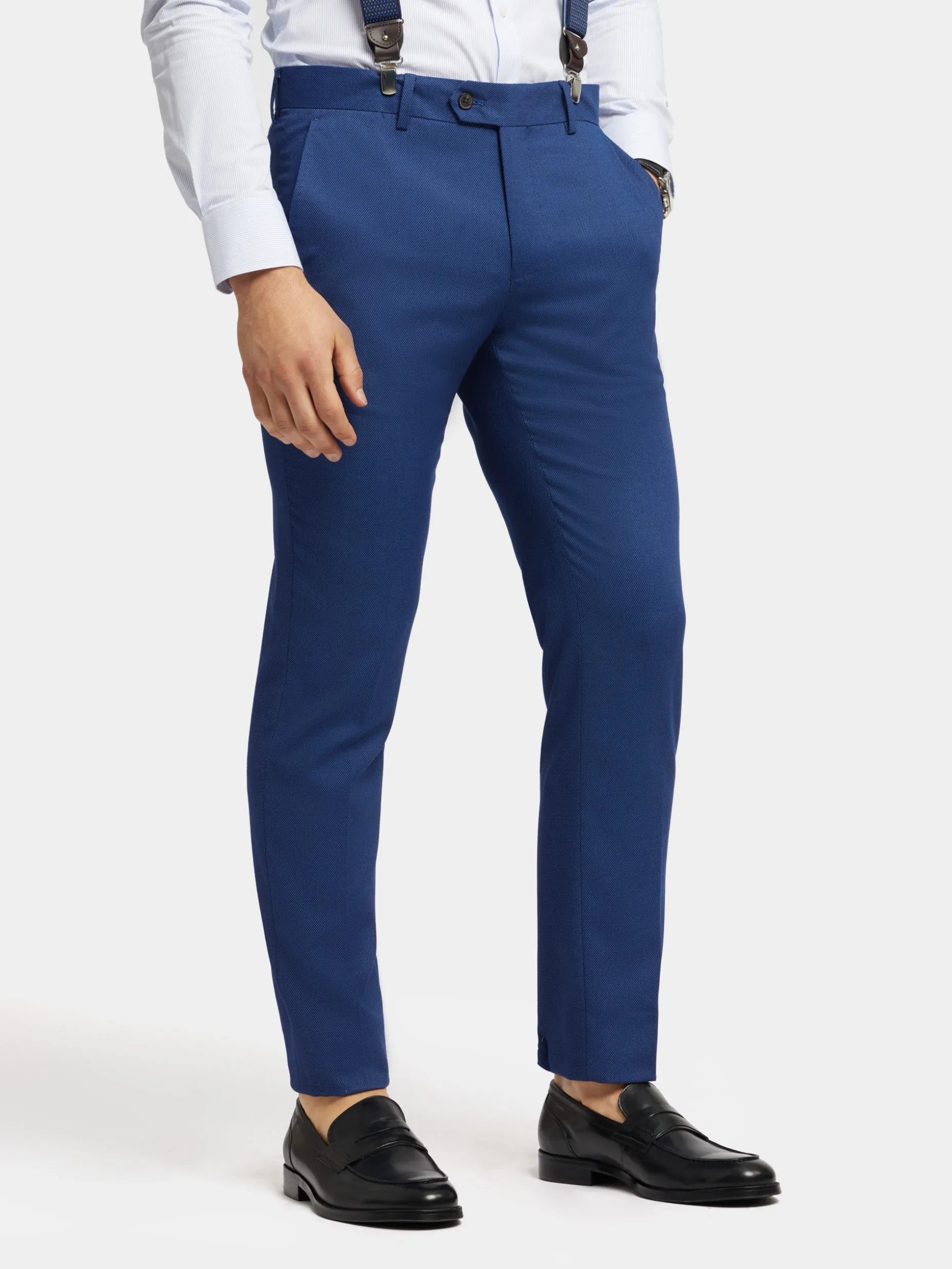 Pantaloni Uomo in Tessuto Bird's Eye - Design Moderno e Confortevole | Saldi Estivi Alvaro Moreno 2024