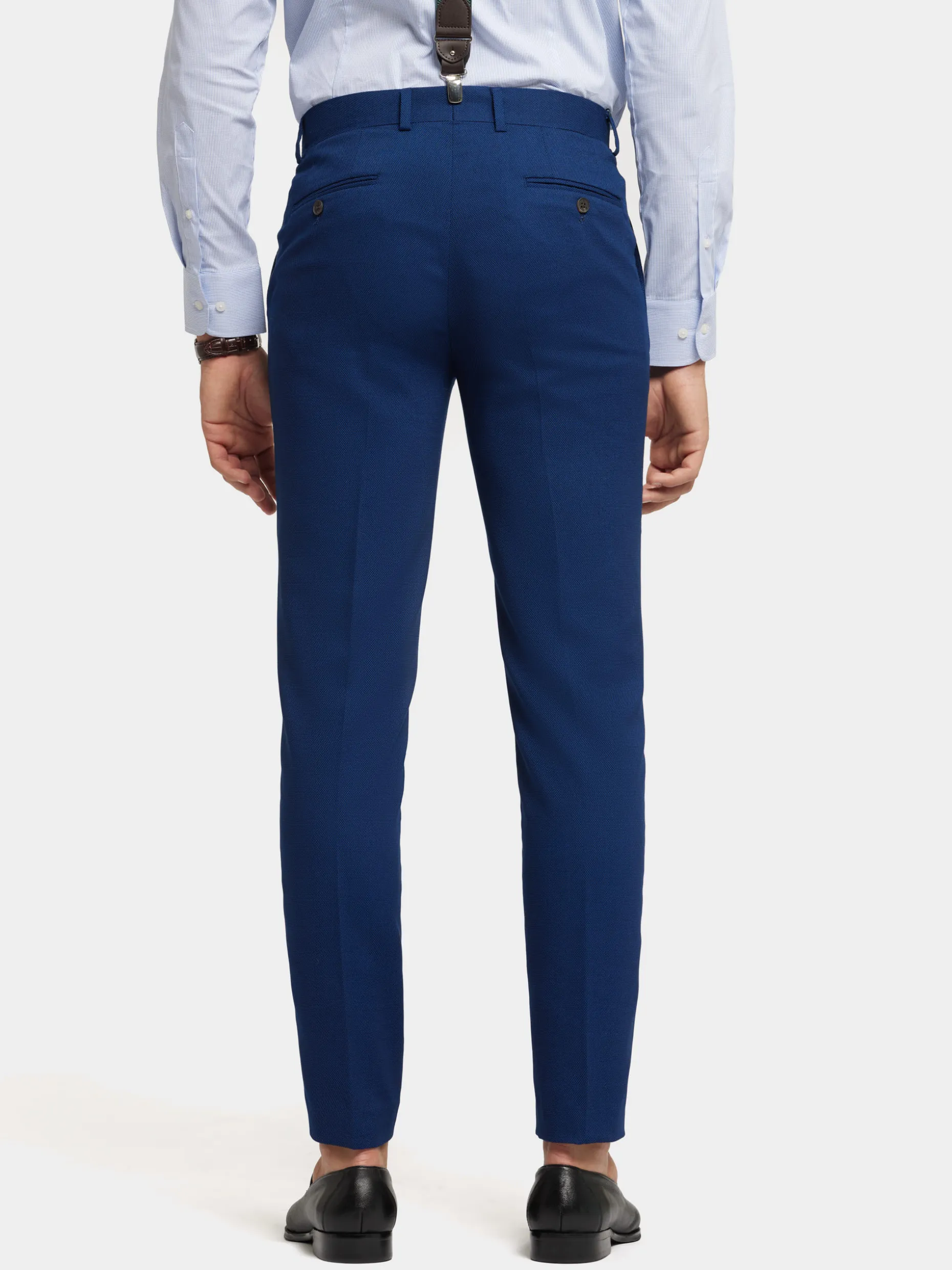 PANTALONI UOMO IN TESSUTO EFFETTO OCCHIO DI PERNICE - DESIGN CONFORTEVOLE COLLEZIONE ALVARO MORENO ONLINE