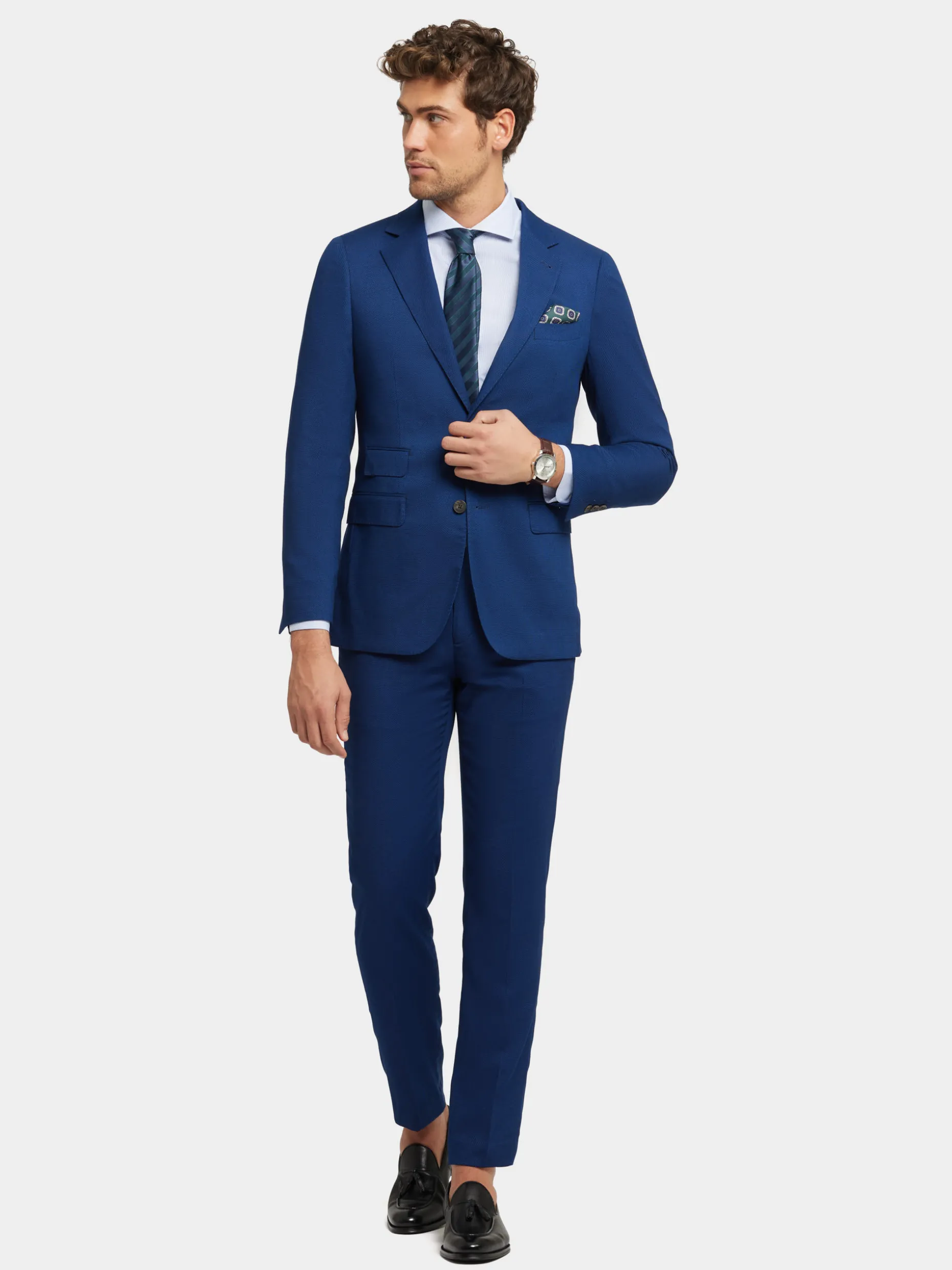 PANTALONI UOMO IN TESSUTO EFFETTO OCCHIO DI PERNICE - DESIGN CONFORTEVOLE COLLEZIONE ALVARO MORENO ONLINE