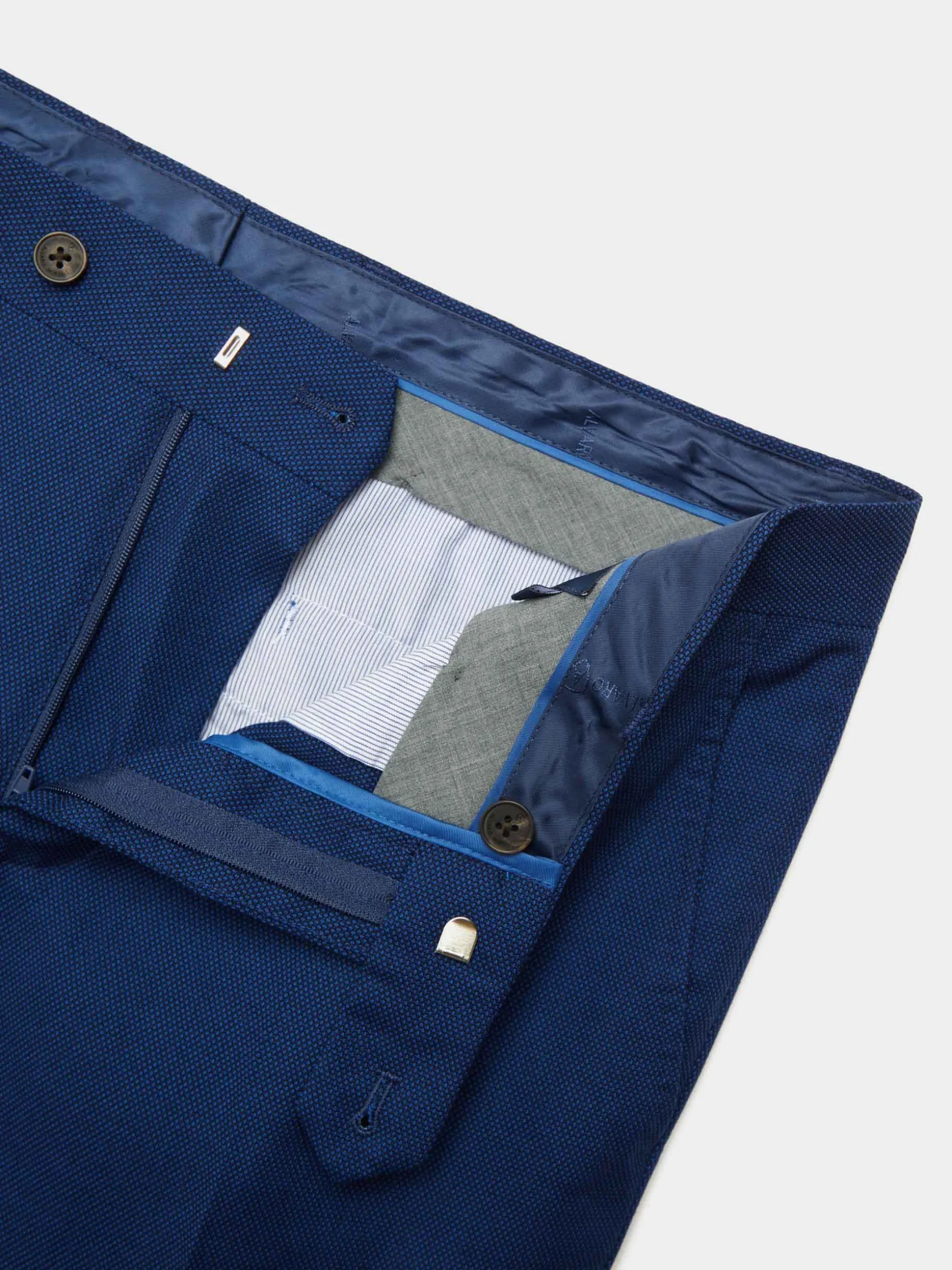 PANTALONI UOMO IN TESSUTO EFFETTO OCCHIO DI PERNICE - DESIGN CONFORTEVOLE COLLEZIONE ALVARO MORENO ONLINE