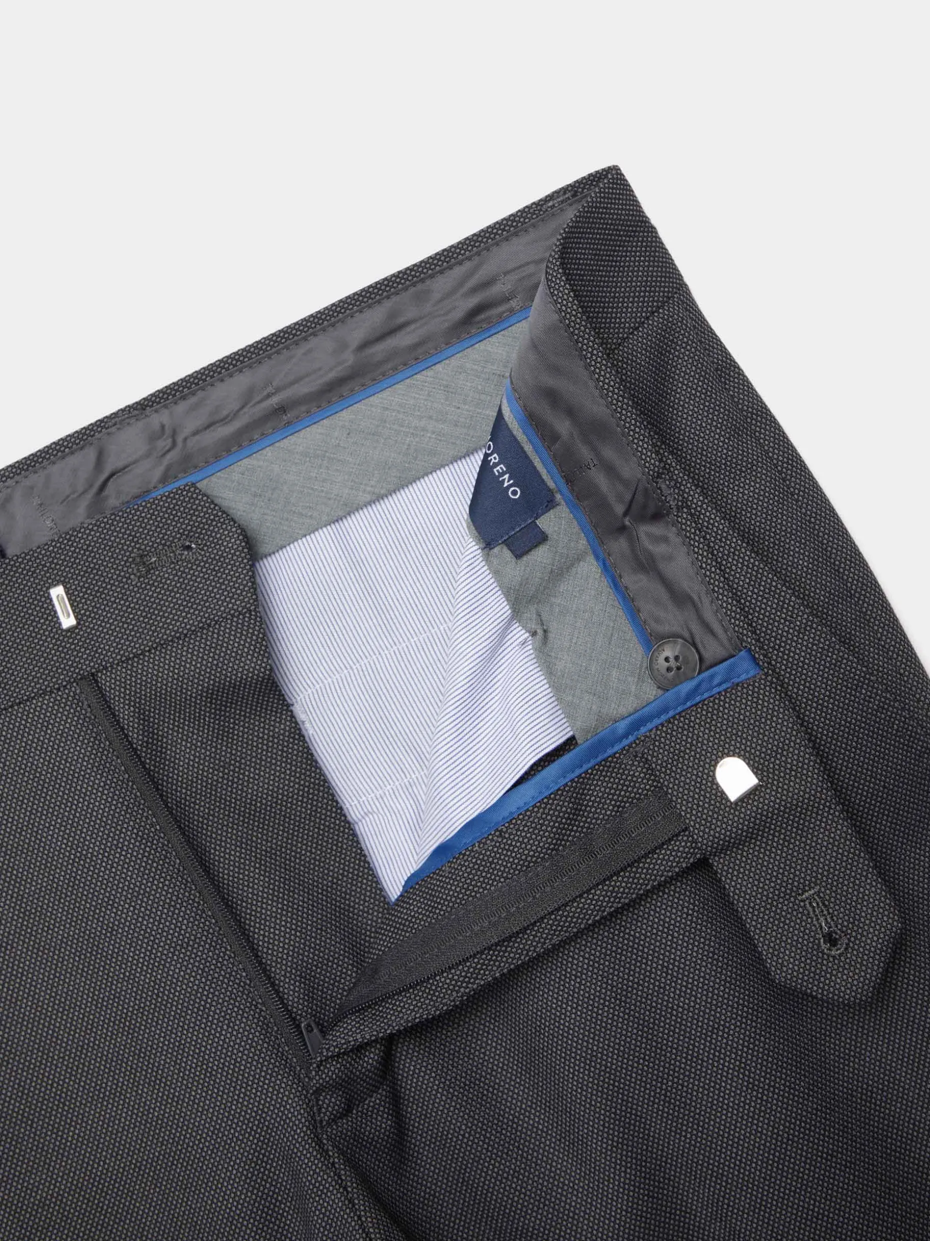 Promozione Lampo Alvaro Moreno: Pantaloni Uomo in Tessuto Birdseye - Edizione Limitata con Sconto Esclusivo