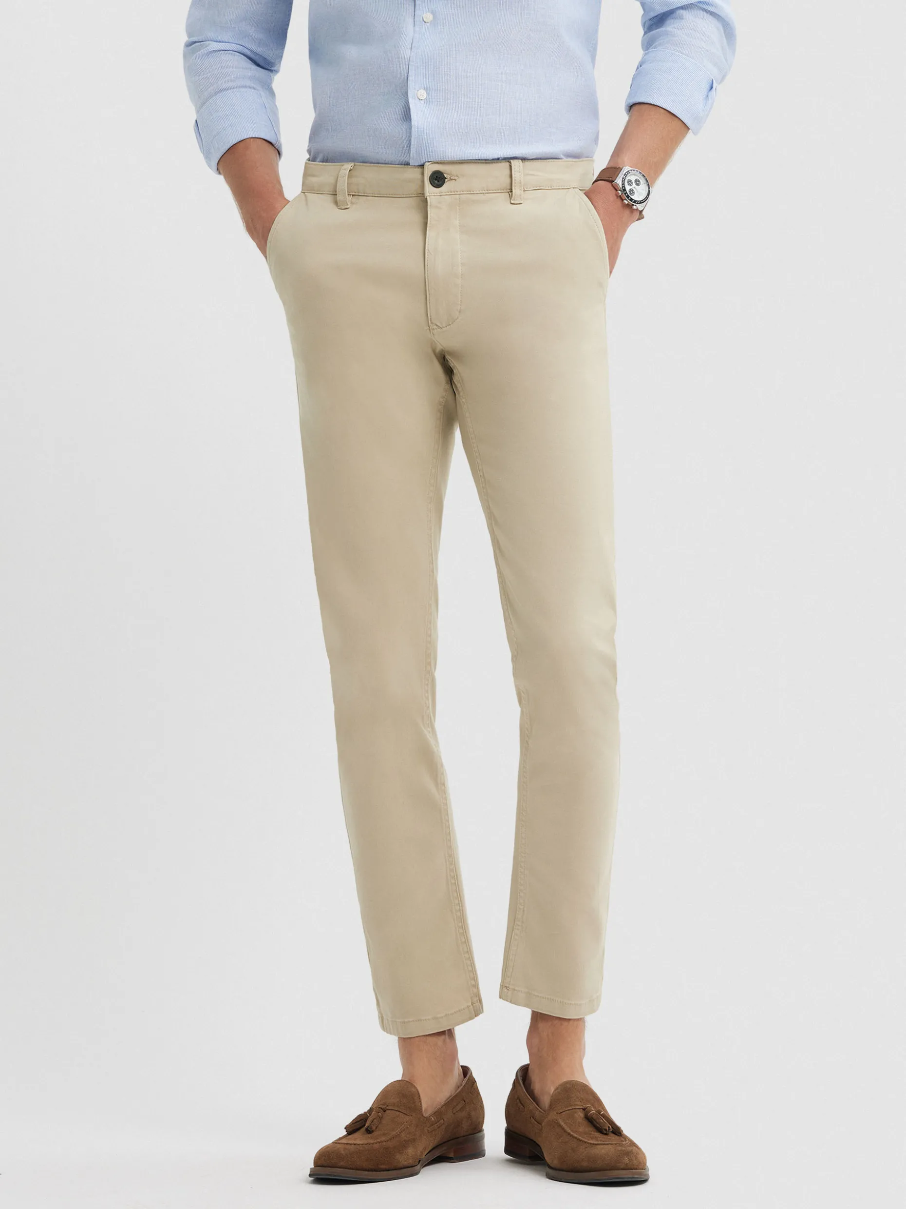 Pantaloni Chino Eleganti con Taglio Slim, Comodi e Versatili - Promozione Flash Alvaro Moreno!
