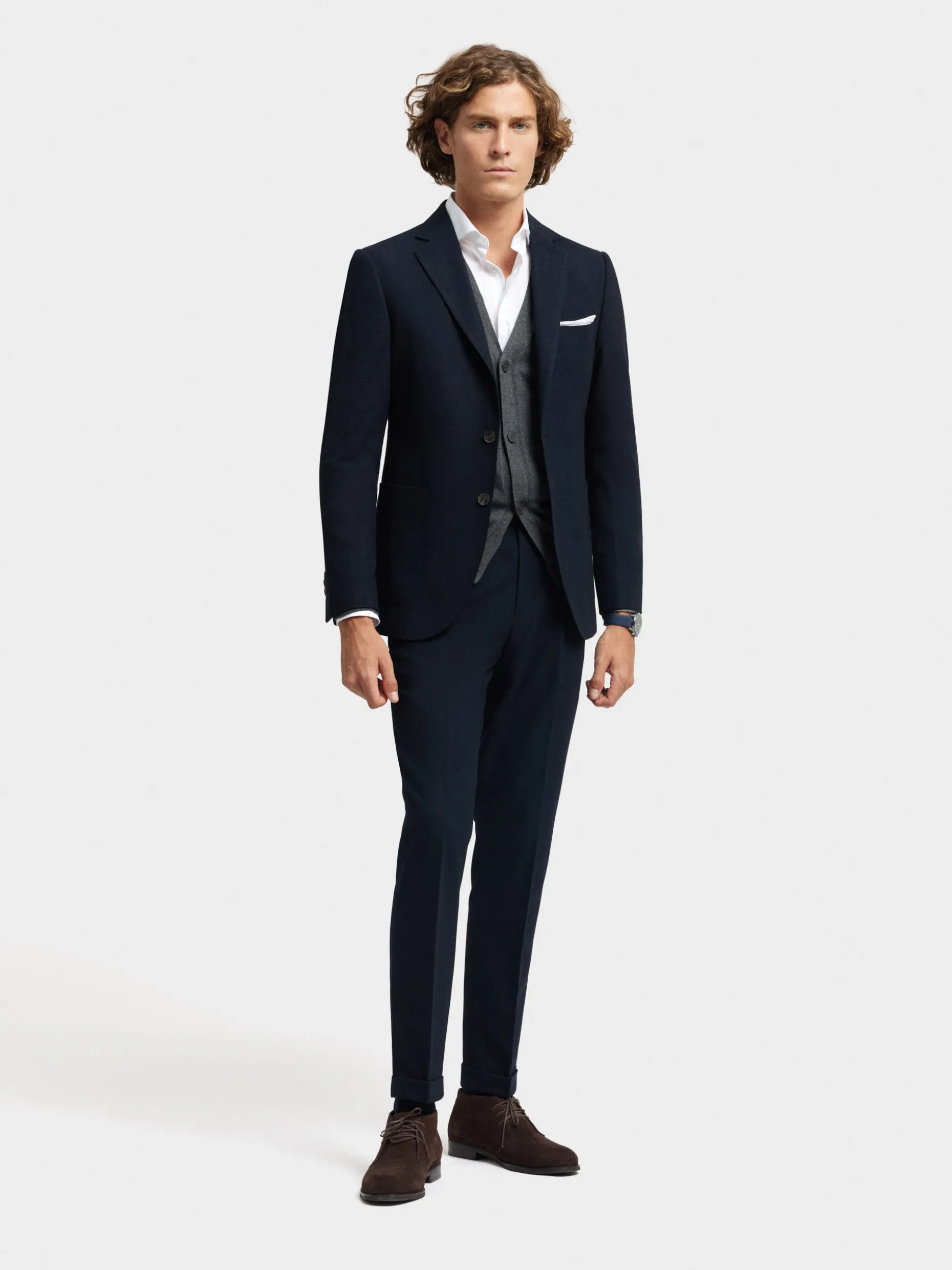 Pantaloni Classici in Tessuto Twill di Alvaro Moreno - Scelta Top con Confezione Elegante