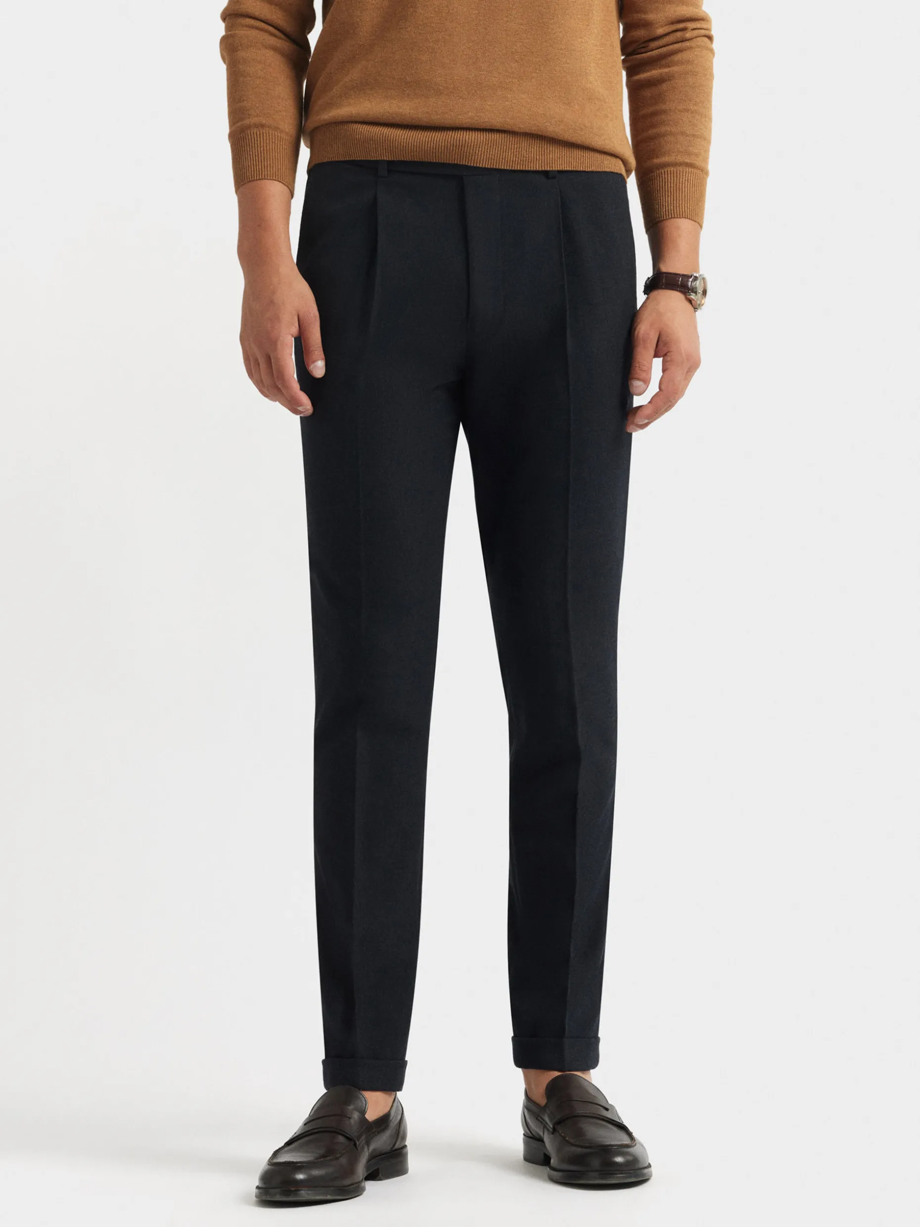 Pantaloni Eleganti in Tessuto Twill - Stile Classico Nuova Collezione Alvaro Moreno Confezione Artigianale