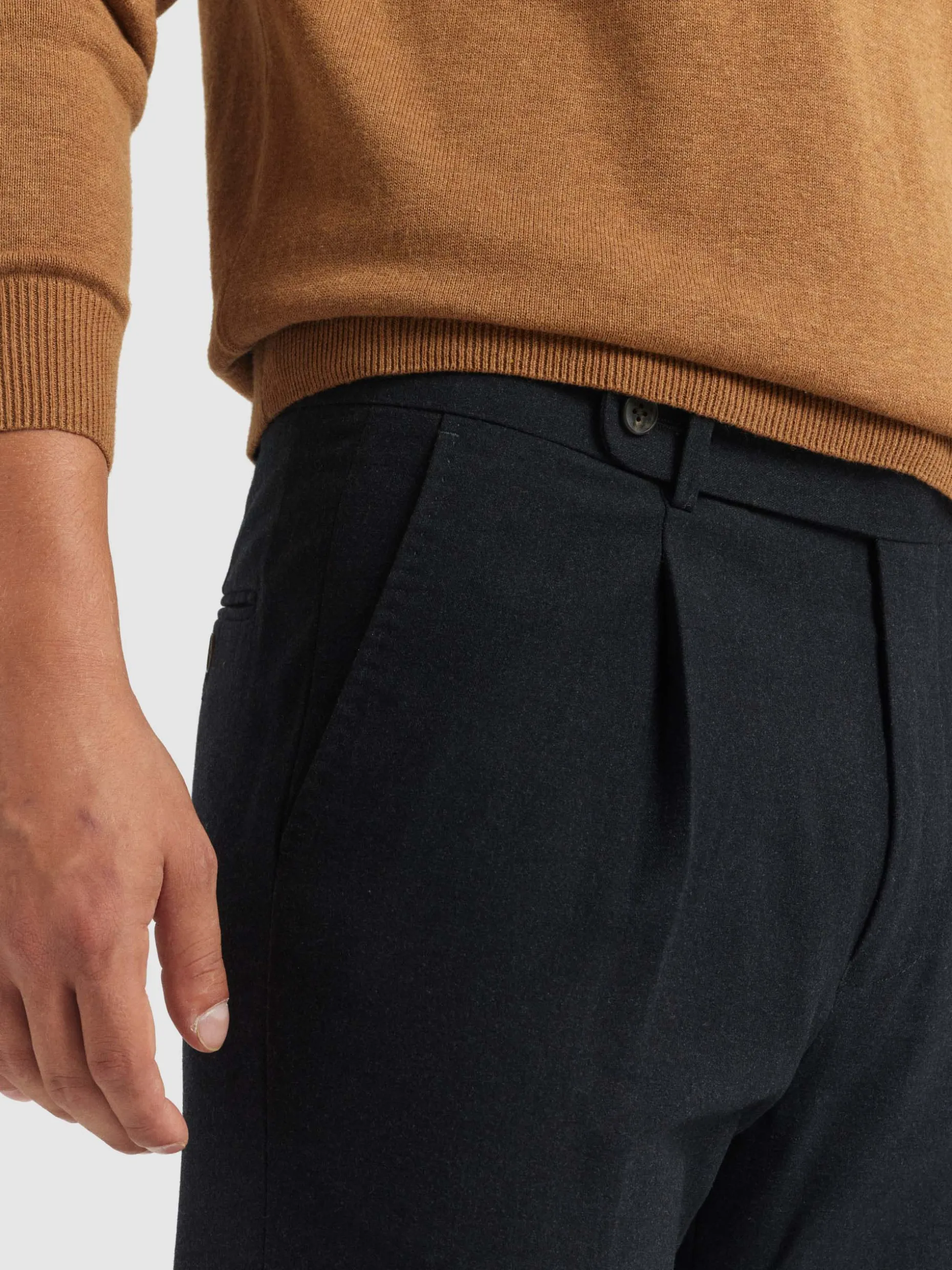 Pantaloni Eleganti in Tessuto Twill - Stile Classico Nuova Collezione Alvaro Moreno Confezione Artigianale