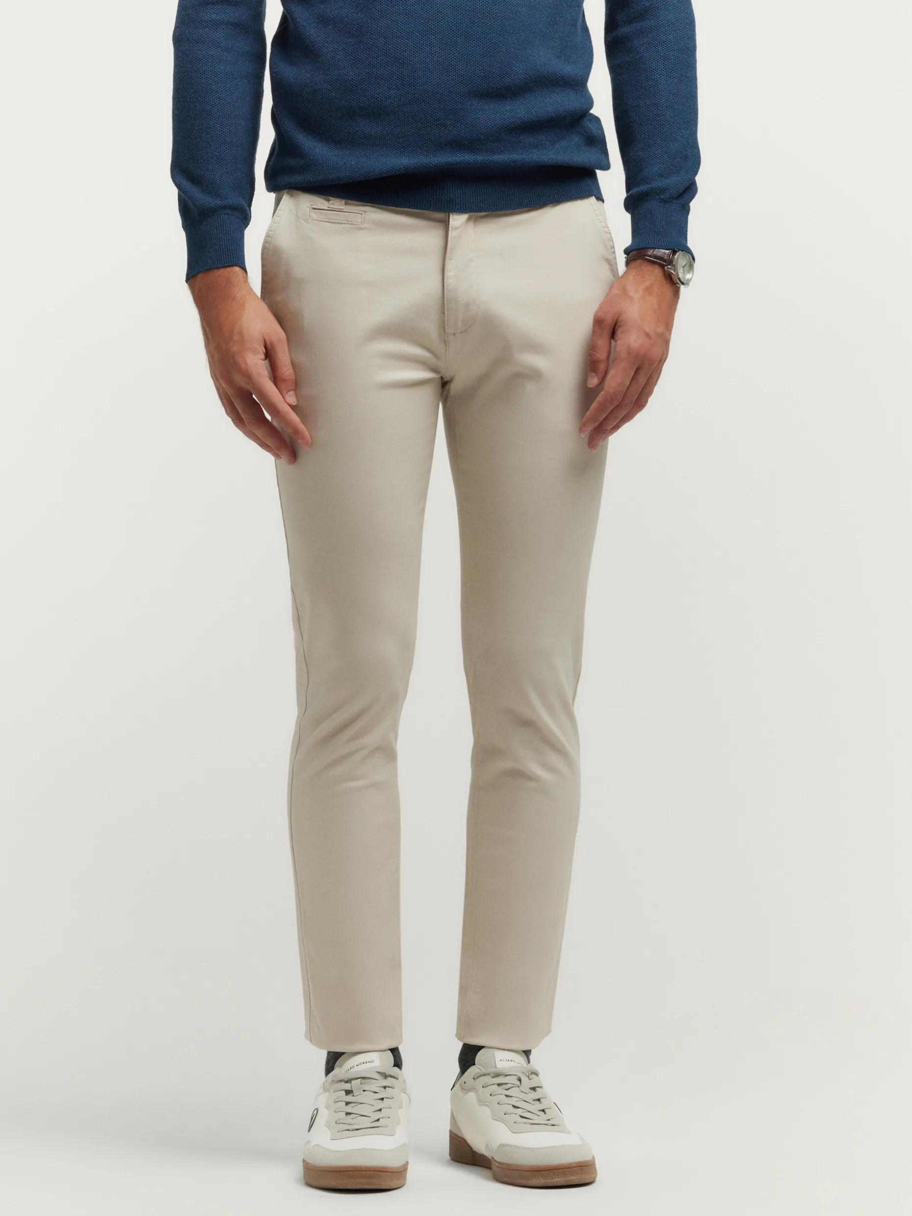 Pantaloni Casual Uomo in Tweed Elasticizzato con Taschi Praticali - Stile Moderno Alvaro Moreno