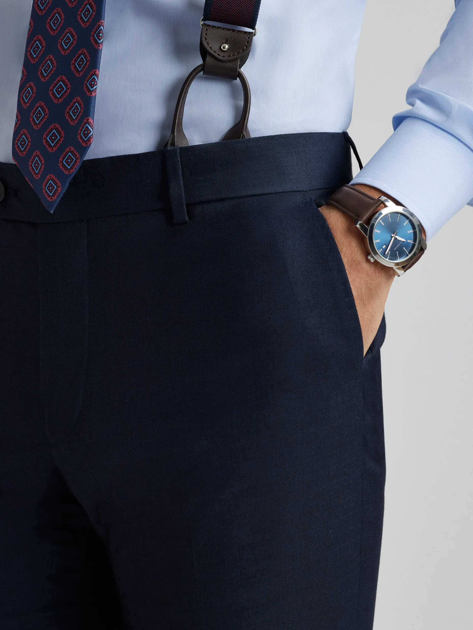 Pantaloni Eleganti Uomo Alvaro Moreno - Trama Fil-a-Fil con Design Slim Fit, Comfort Ottimale e Prezzo Imbattibile per Look Casual Chic