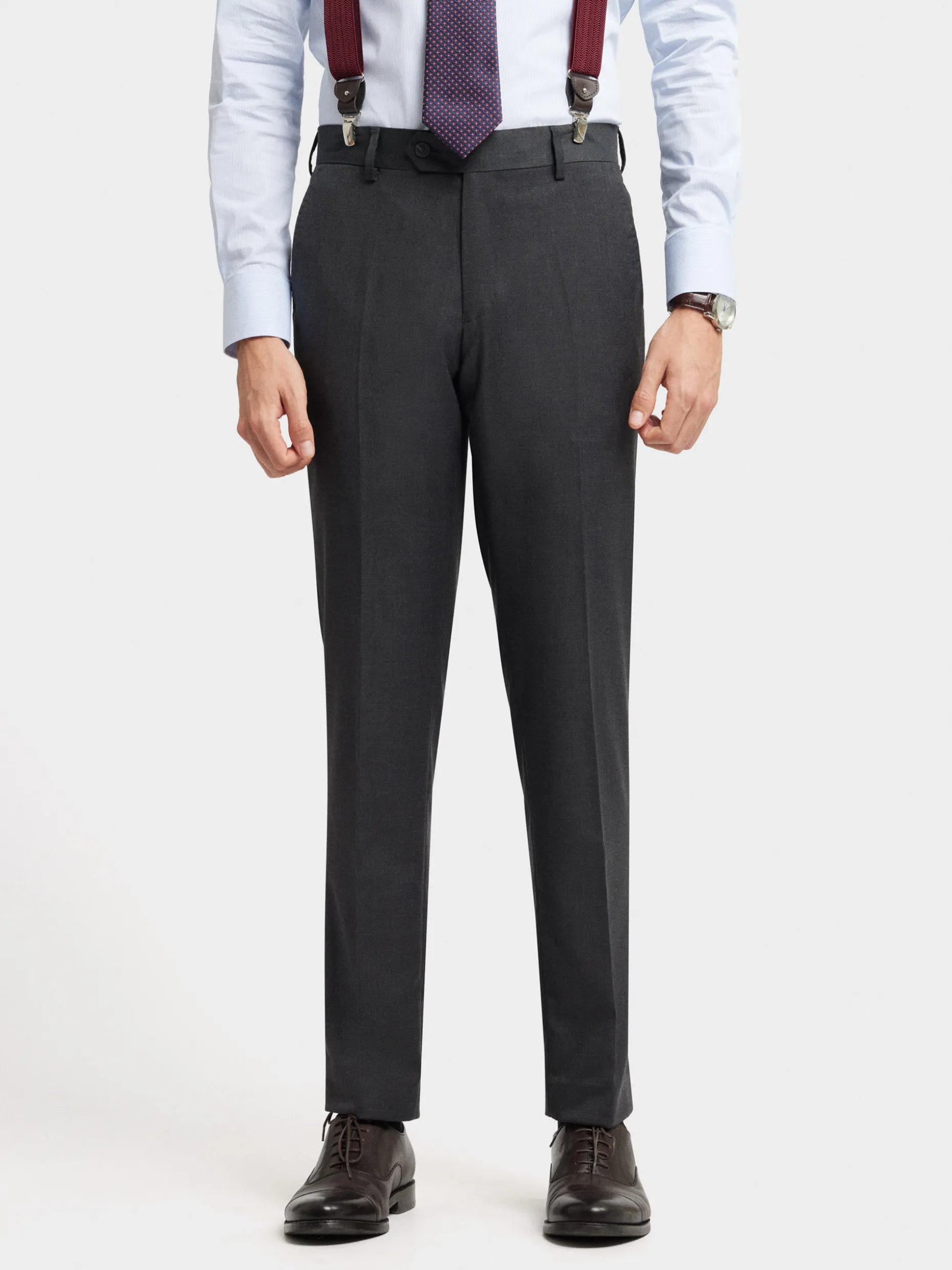 Pantaloni Eleganti in Trama Filato ad Effetto Sfumato - Design Incrociato con Taglio Slim Fit | Collezione Esclusiva di Alvaro Moreno