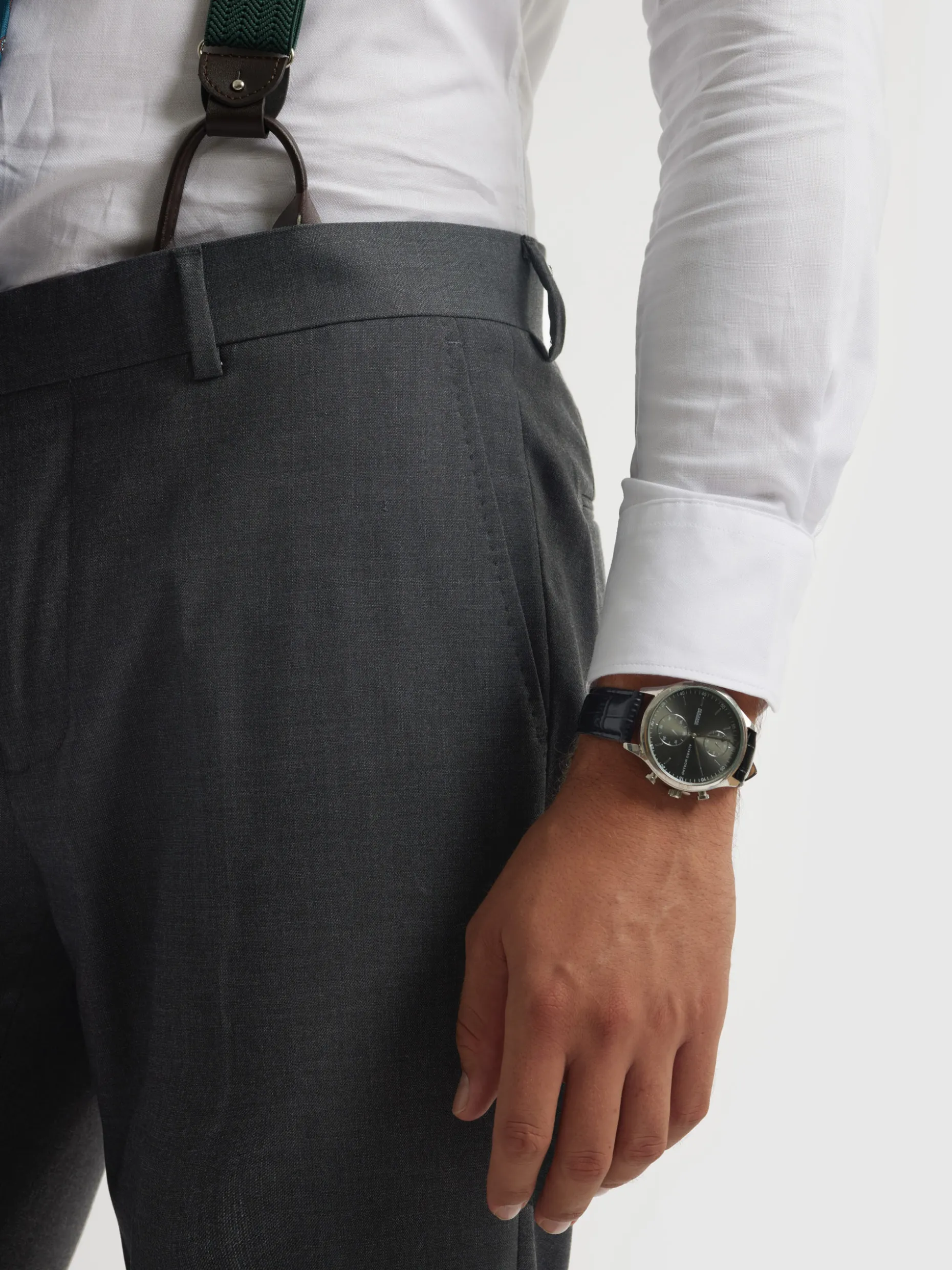 Pantaloni Eleganti in Tessuto a Trama Incrociata - Confortevole e Stiloso, Outlet Alvaro Moreno
