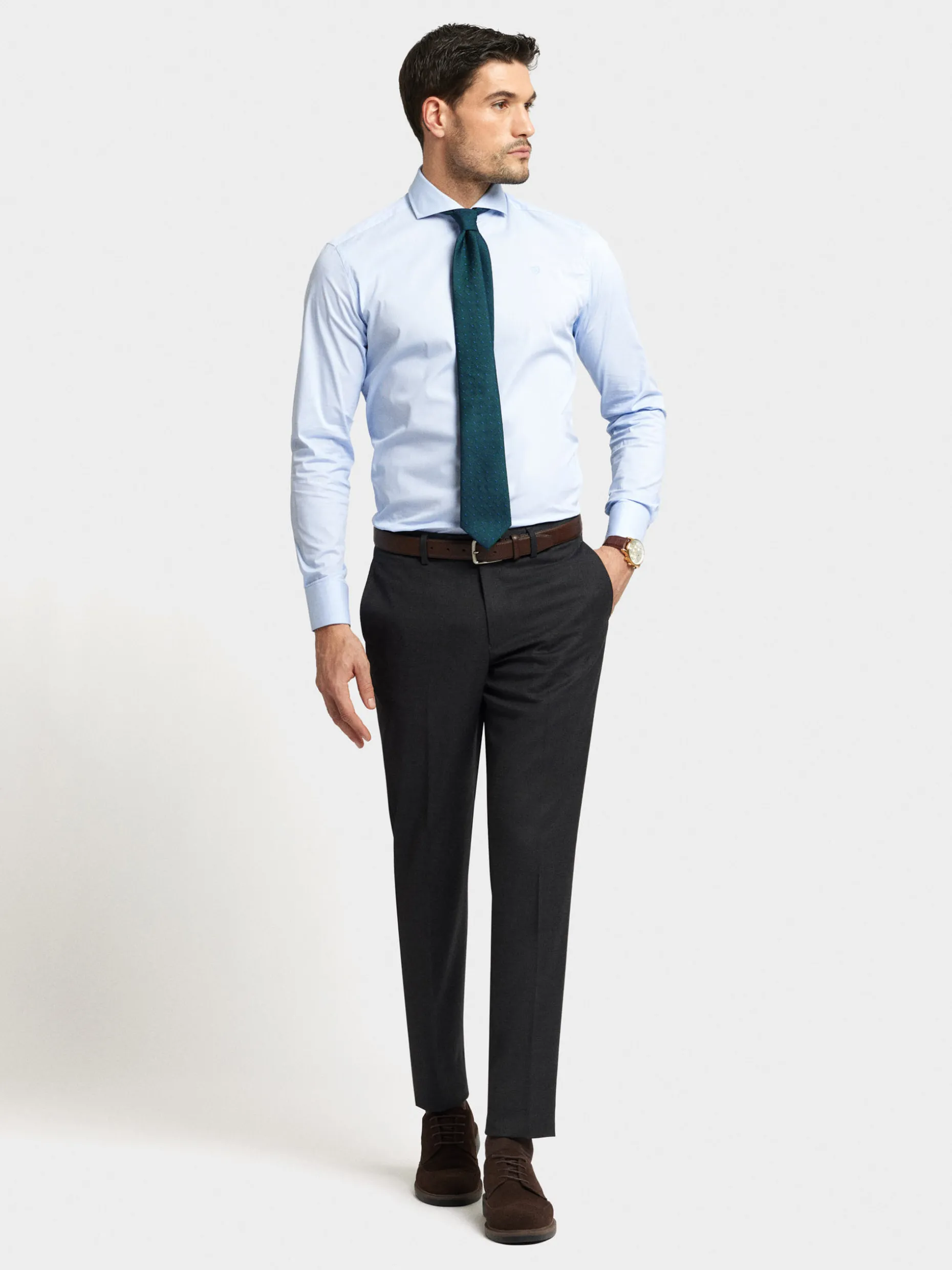 Pantaloni Eleganti Uomo in Tessuto Fil-a-Fil | Alvaro Moreno – Premium Collection | Comfort Moderno con Taglio Classico