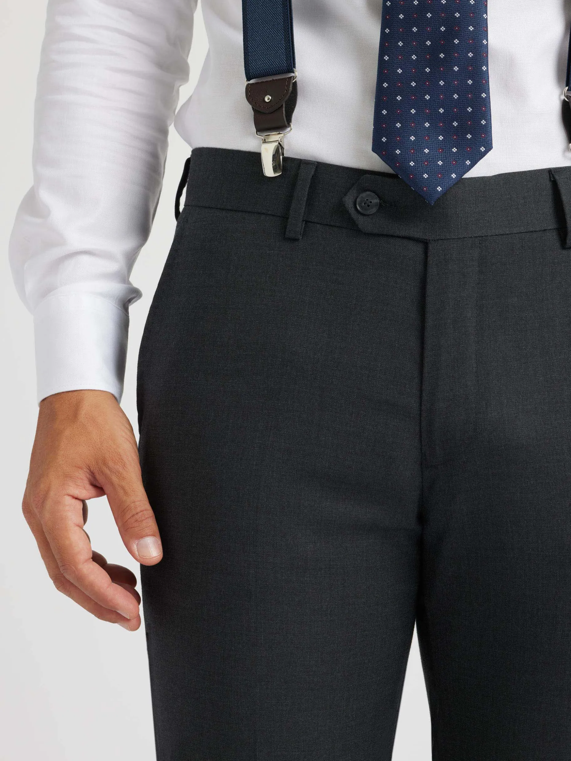 Pantalone Elegante in Tessuto Fil-a-Fil Confortevole, Modello Classico Alvaro Moreno - Prezzo Conveniente Per Uomo