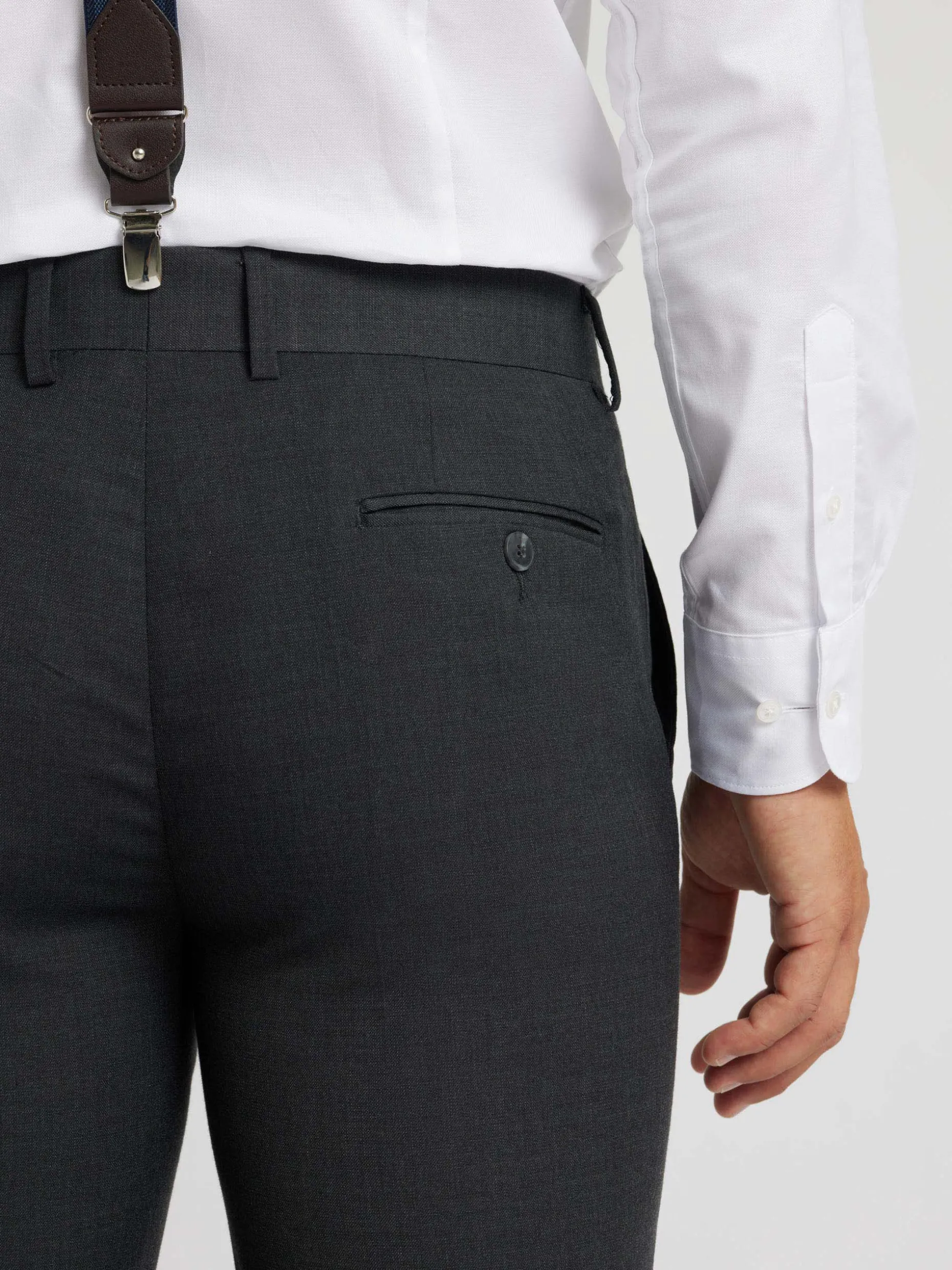 Pantalone Elegante in Tessuto Fil-a-Fil Confortevole, Modello Classico Alvaro Moreno - Prezzo Conveniente Per Uomo