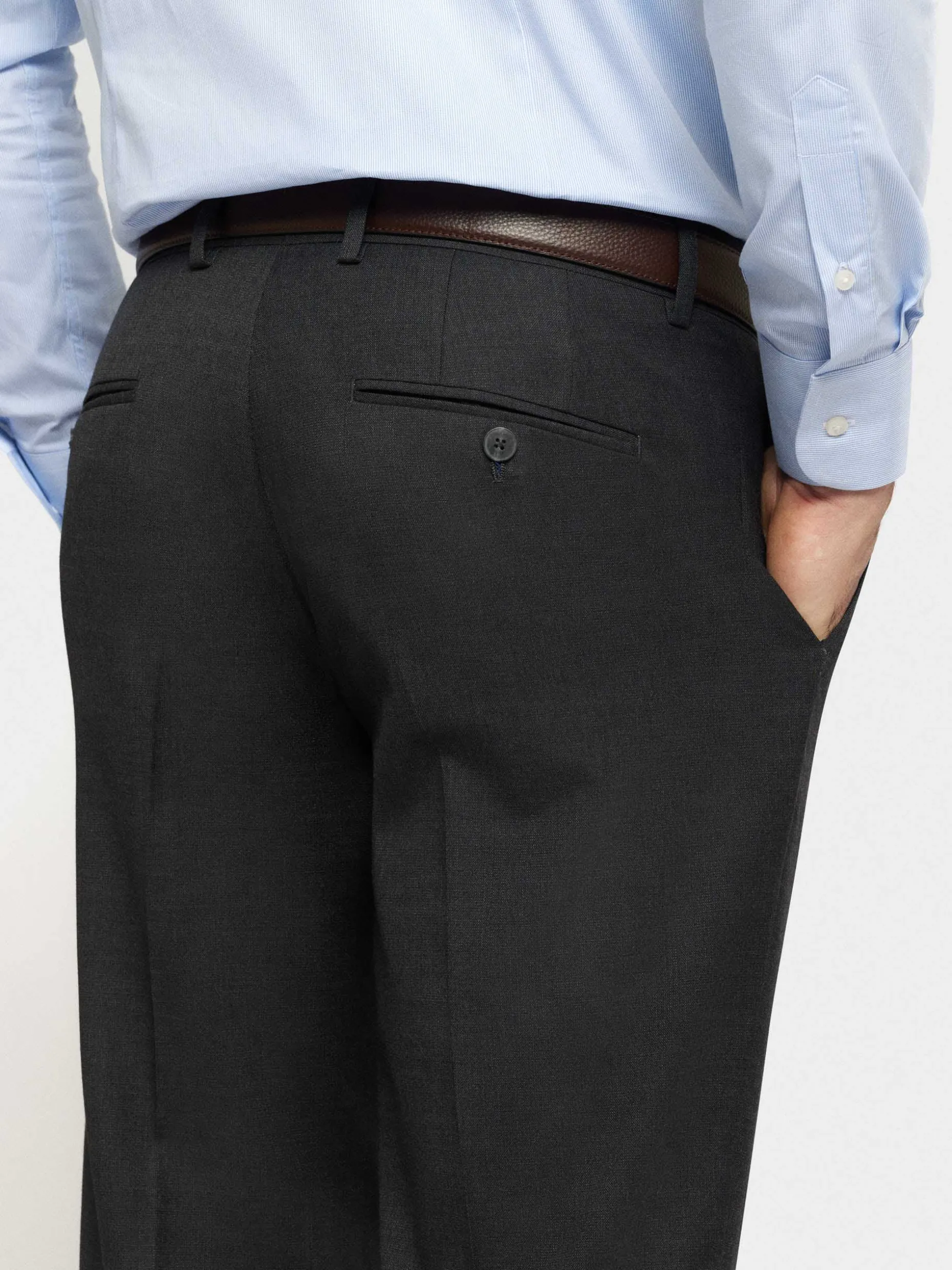Pantaloni Eleganti Uomo in Tessuto Fil-a-Fil | Alvaro Moreno – Premium Collection | Comfort Moderno con Taglio Classico