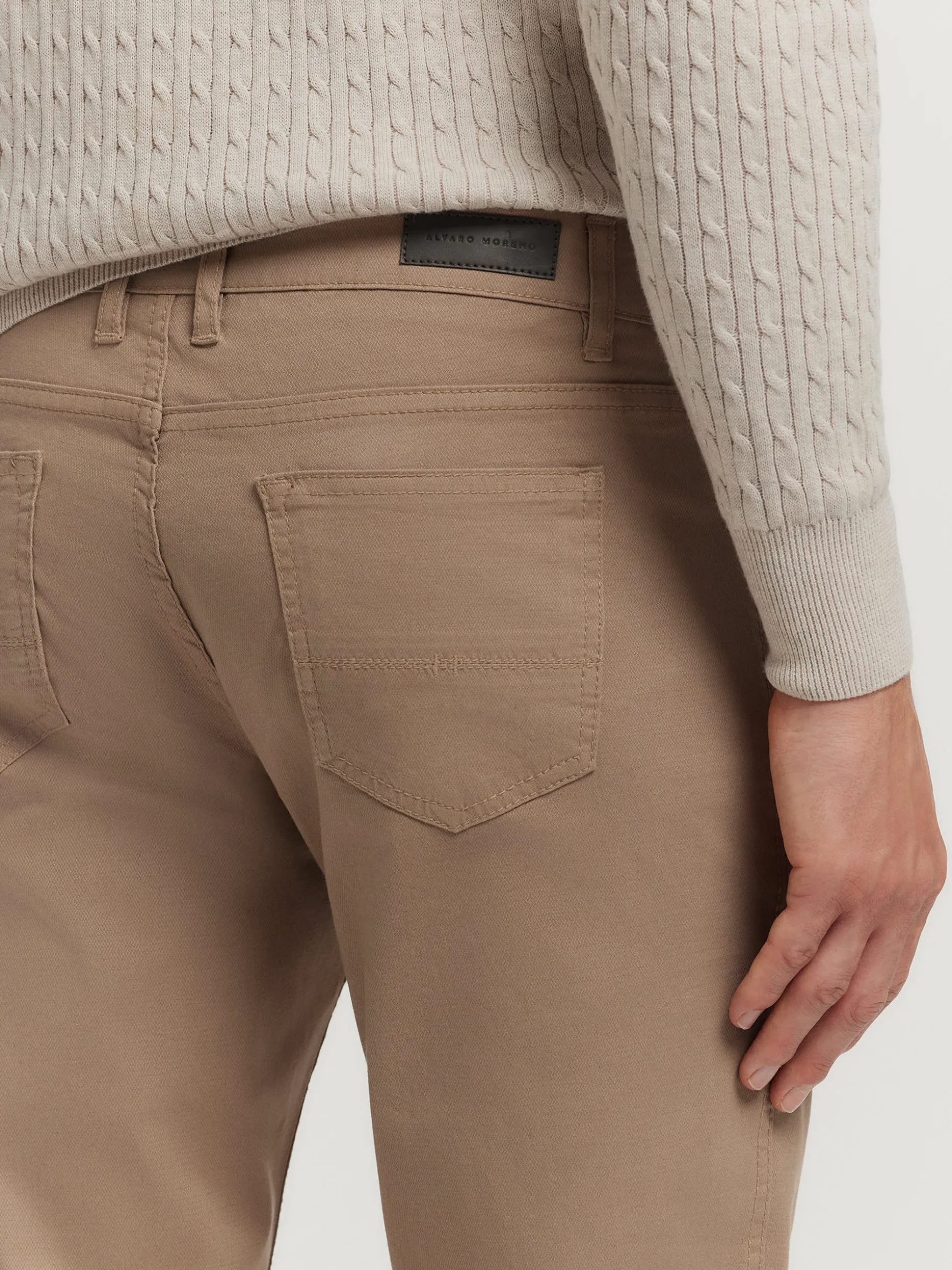 Pantaloni Uomo Microfibra Con 5 Tasche - Alvaro Moreno | Promozione Esclusiva Estate 2024