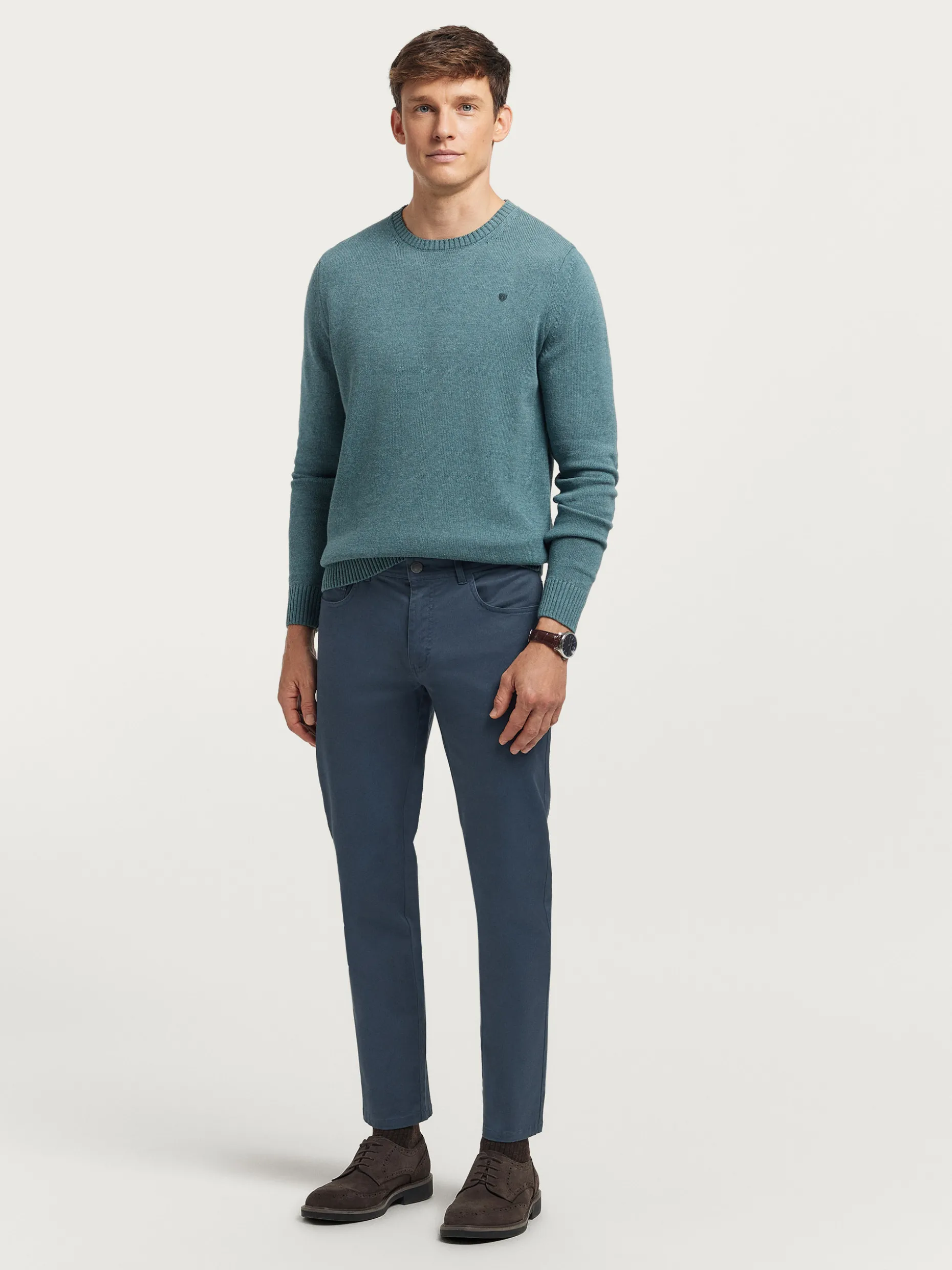 Alvaro Moreno - Pantaloni Classici Uomo Design Comodo, Outlet Esclusivo Confezione Premium
