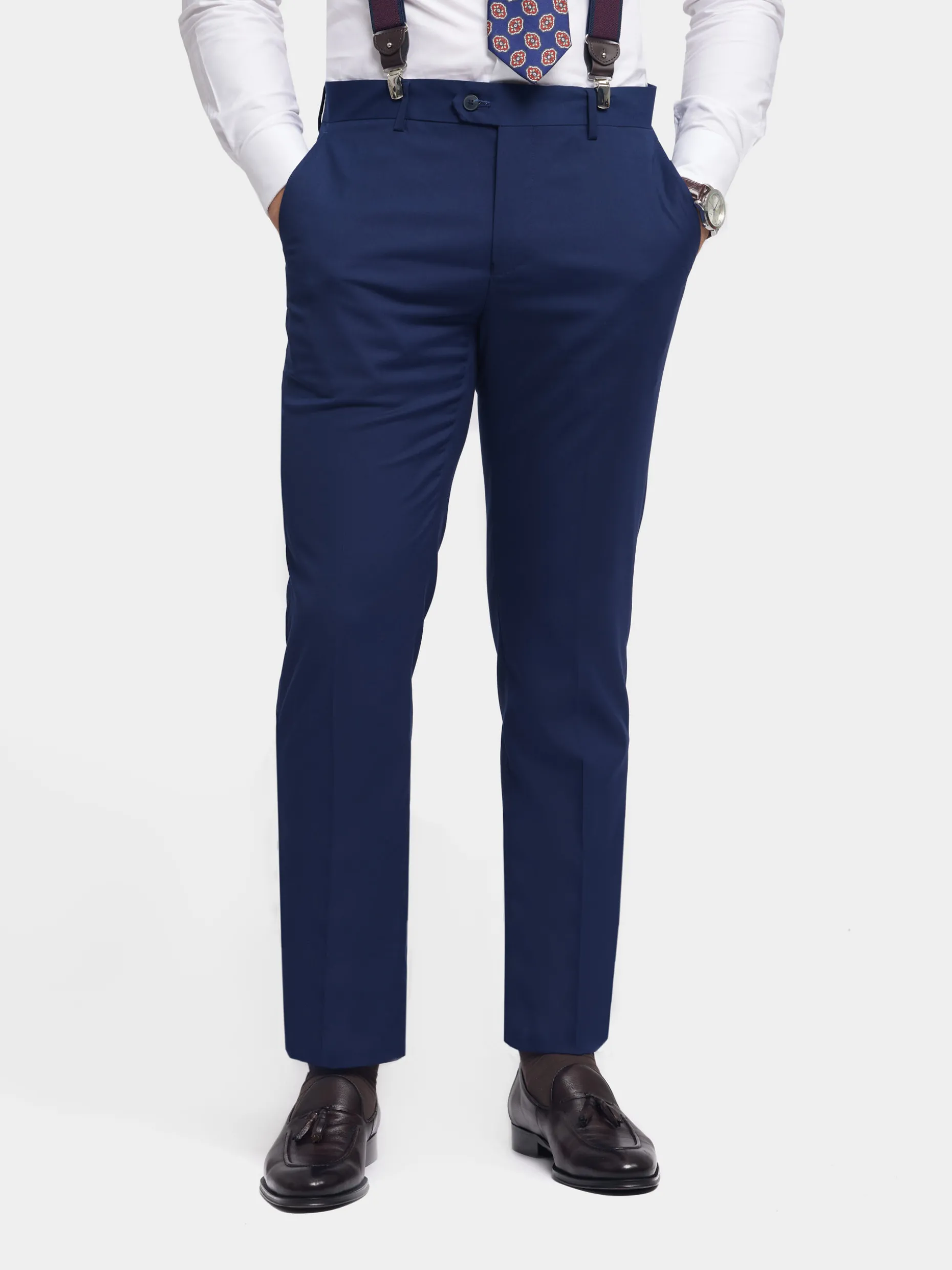 Pantaloni Uomo in Tessuto Twill Design Esclusivo Alvaro Moreno - Taglio Moderno Stilizzato