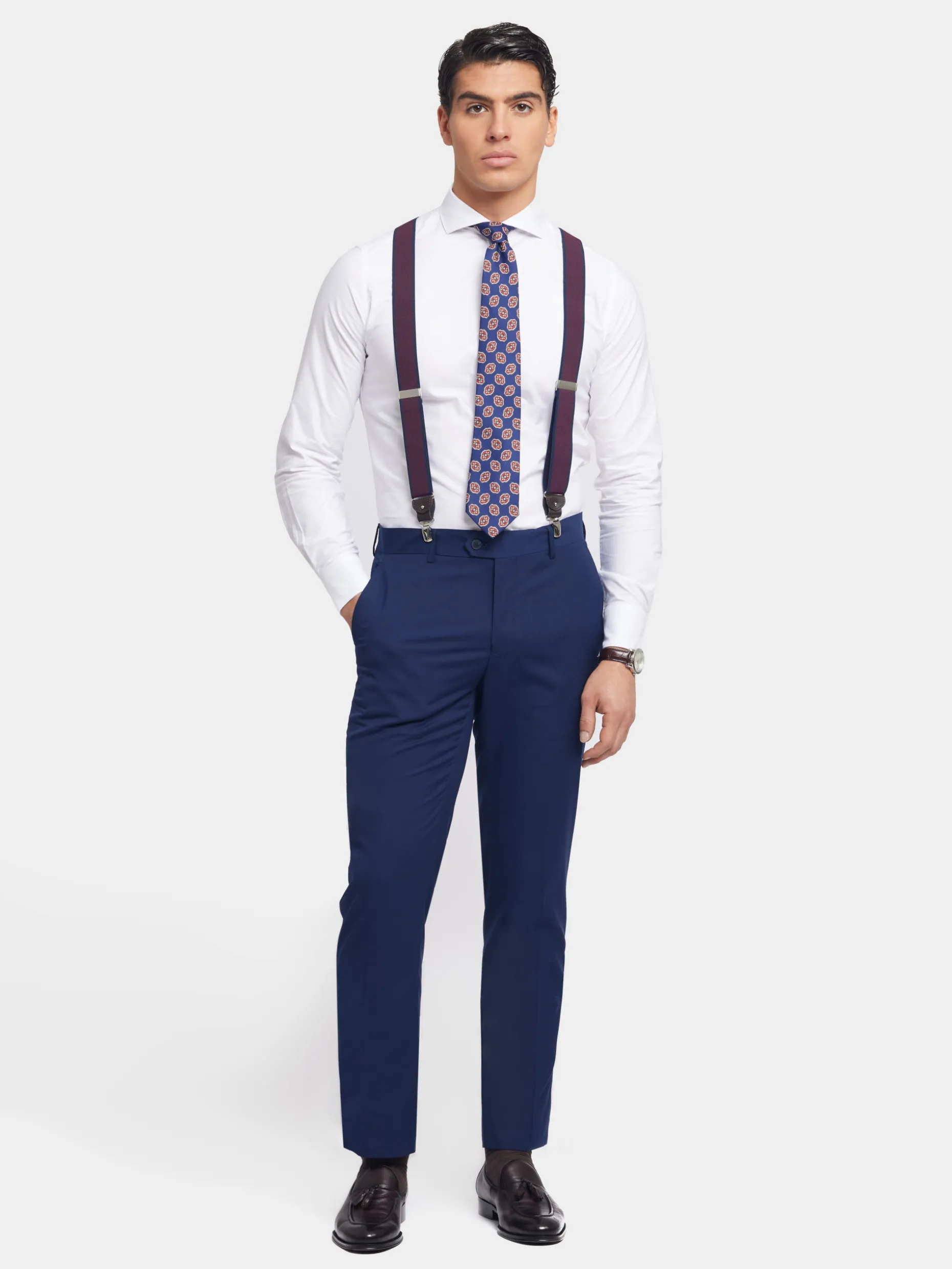 Pantaloni Uomo in Tessuto Twill Design Esclusivo Alvaro Moreno - Taglio Moderno Stilizzato