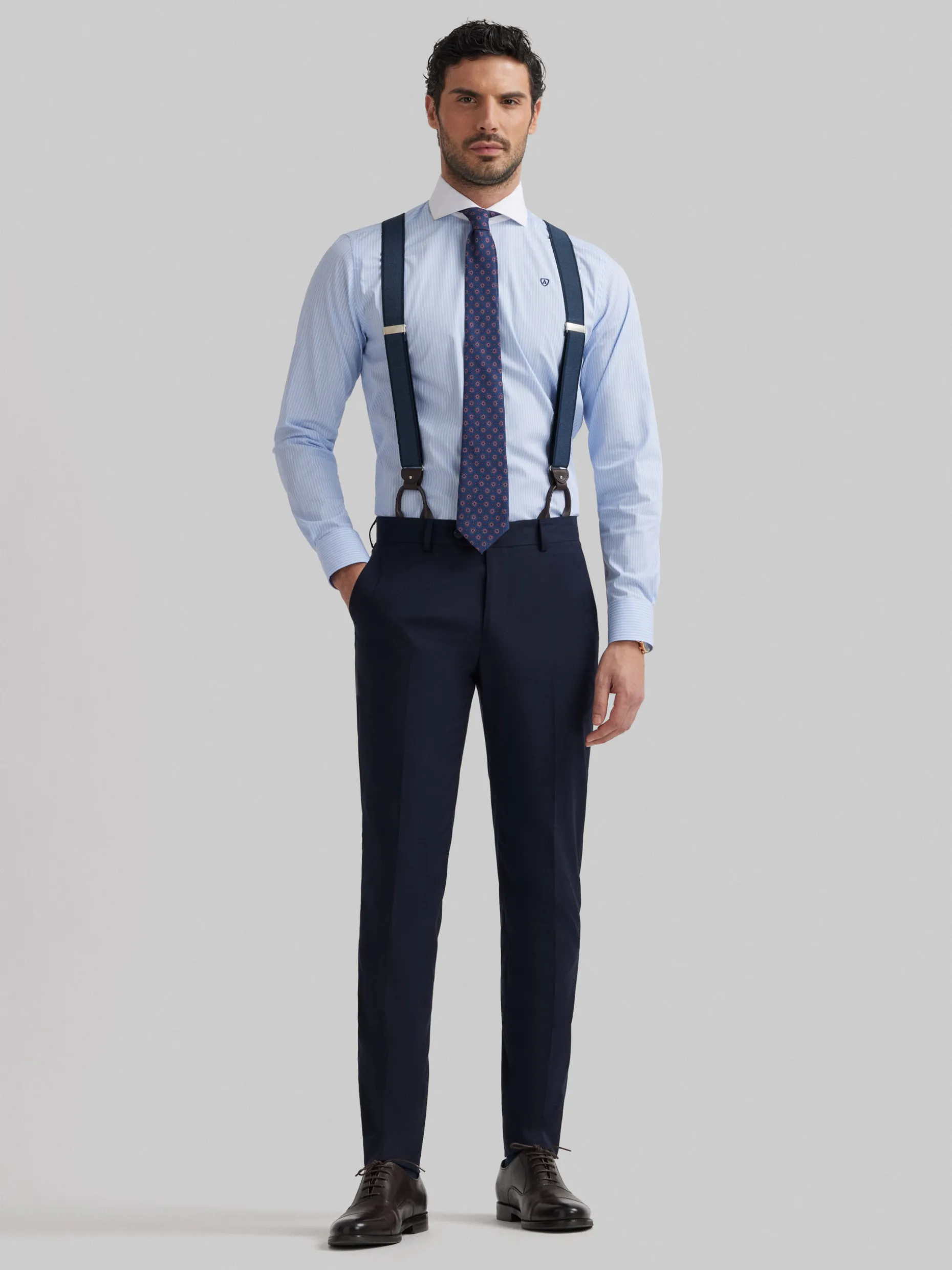 Pantaloni Uomo in Twill a Spina - Design Cruzato Comodo | Outlet Alvaro Moreno, Confezione Classica e Versatile