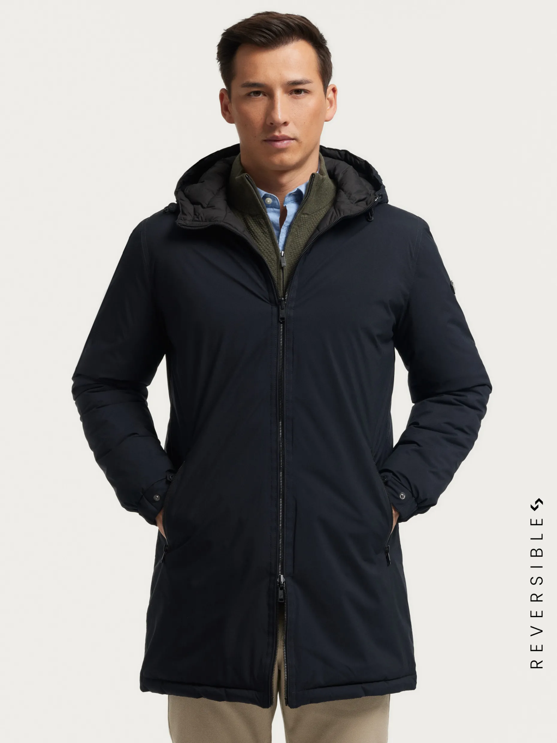 Giacca Parka Ratched Doppia Faccia - Colore Terra Bruciata | Design Versatile di Alvaro Moreno Nuova Collezione