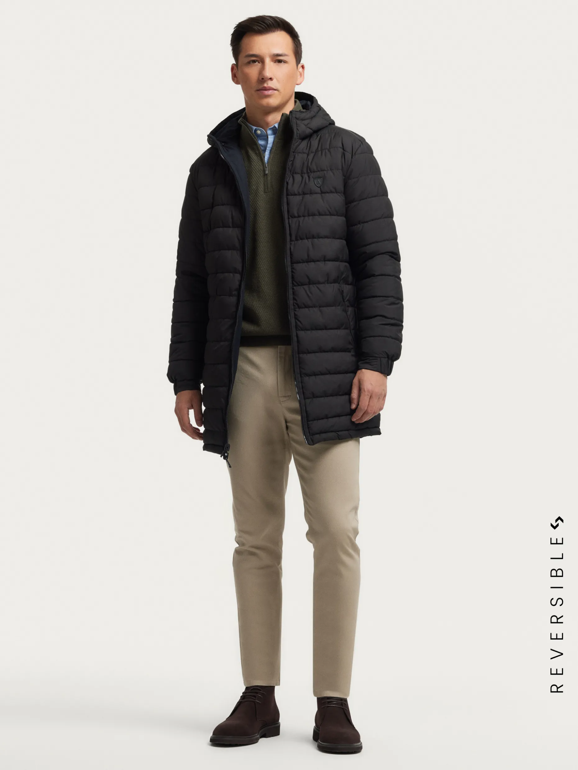Giacca Parka Ratched Doppia Faccia - Colore Terra Bruciata | Design Versatile di Alvaro Moreno Nuova Collezione