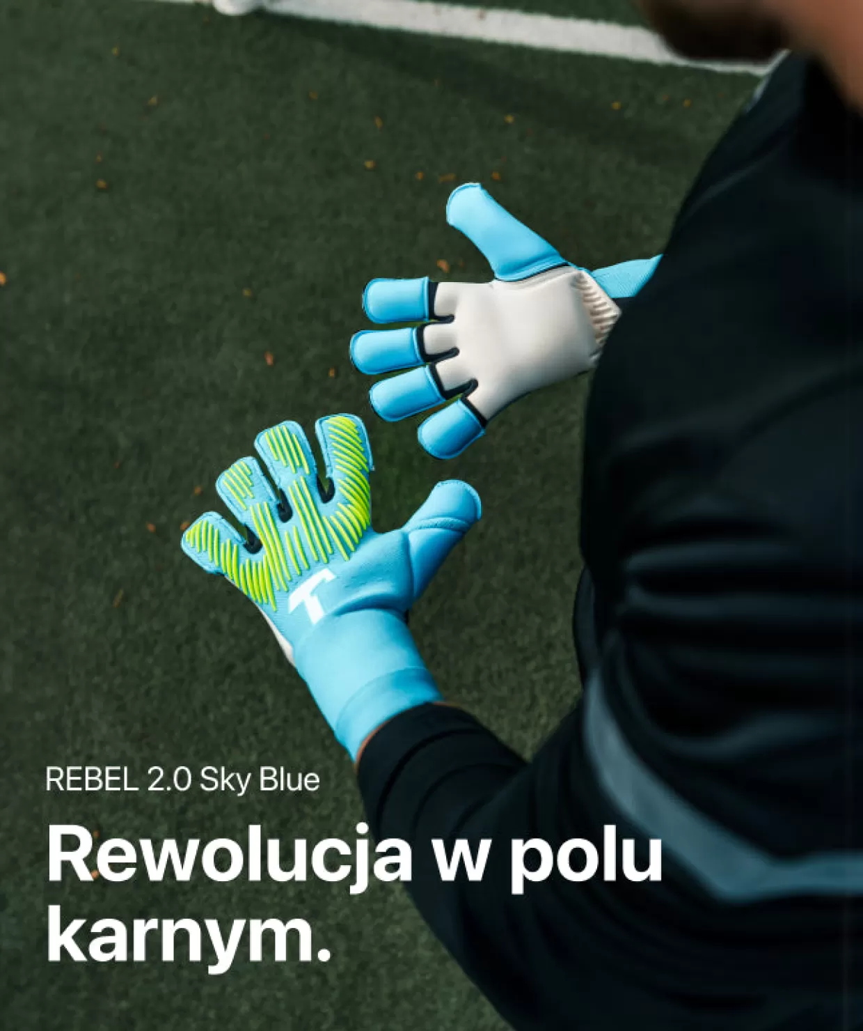 Guanti Sportivi per Giovani | Linea Rebel-T1TAN 2.0 - Azzurro Cielo Edizione Pro
