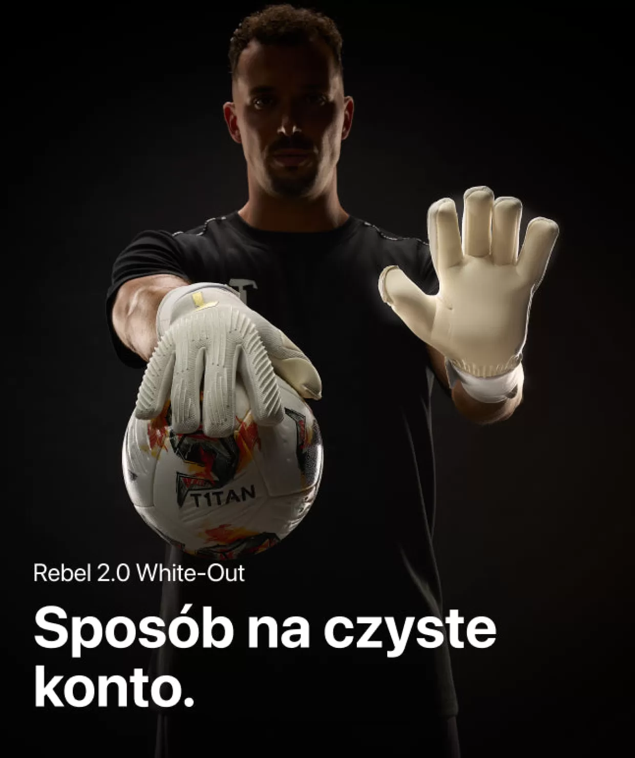 Guanti Da Portiere Junior con Protezioni Anatomiche T1TAN Rebel 2.0 - Bianco Assoluto e Design Sportivo (Linea Professionale)