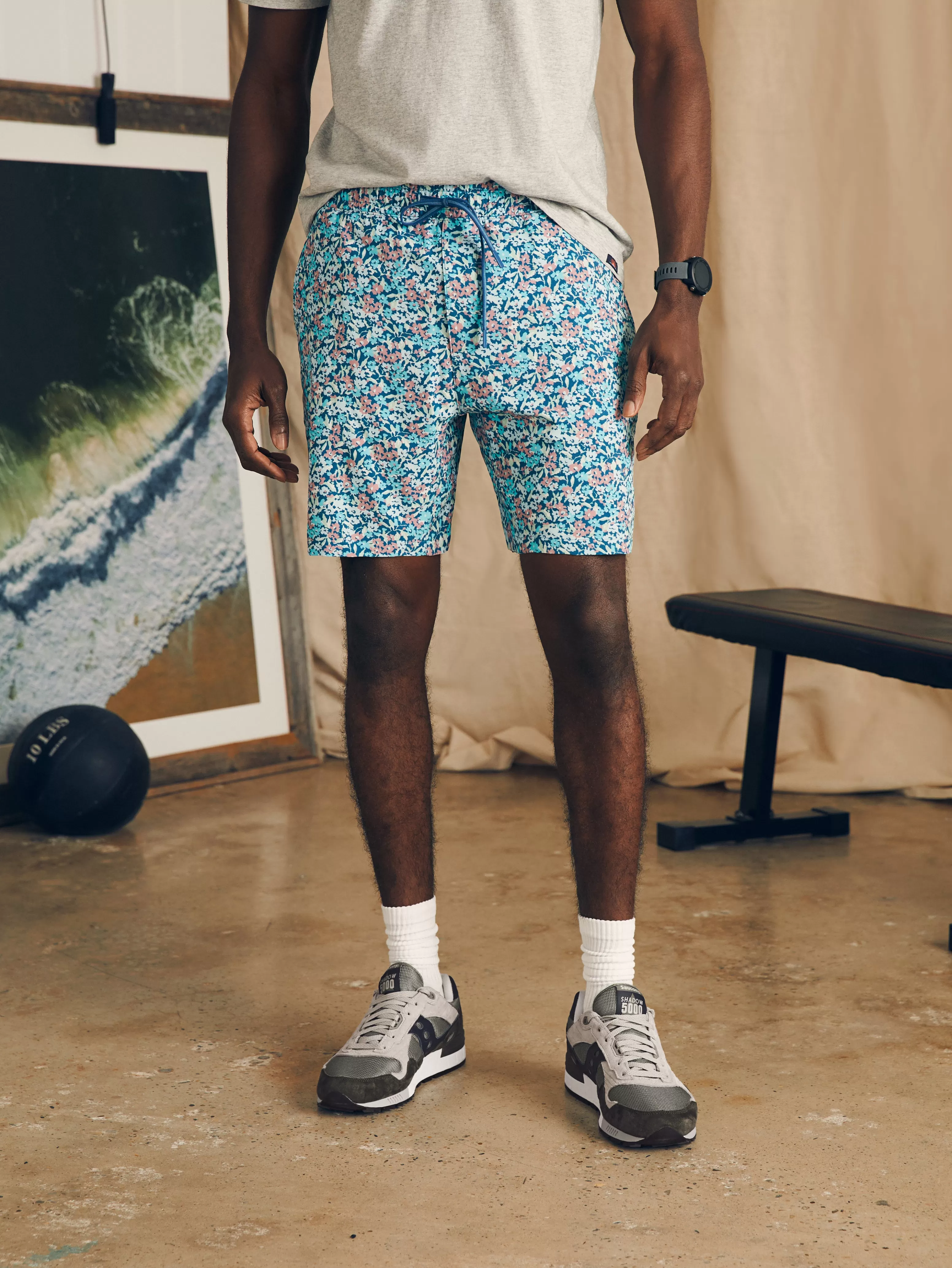Faherty - Costumi da Nuoto Sportivi Shorelite con Interno 18 cm - Moda Funzionale per il Mare