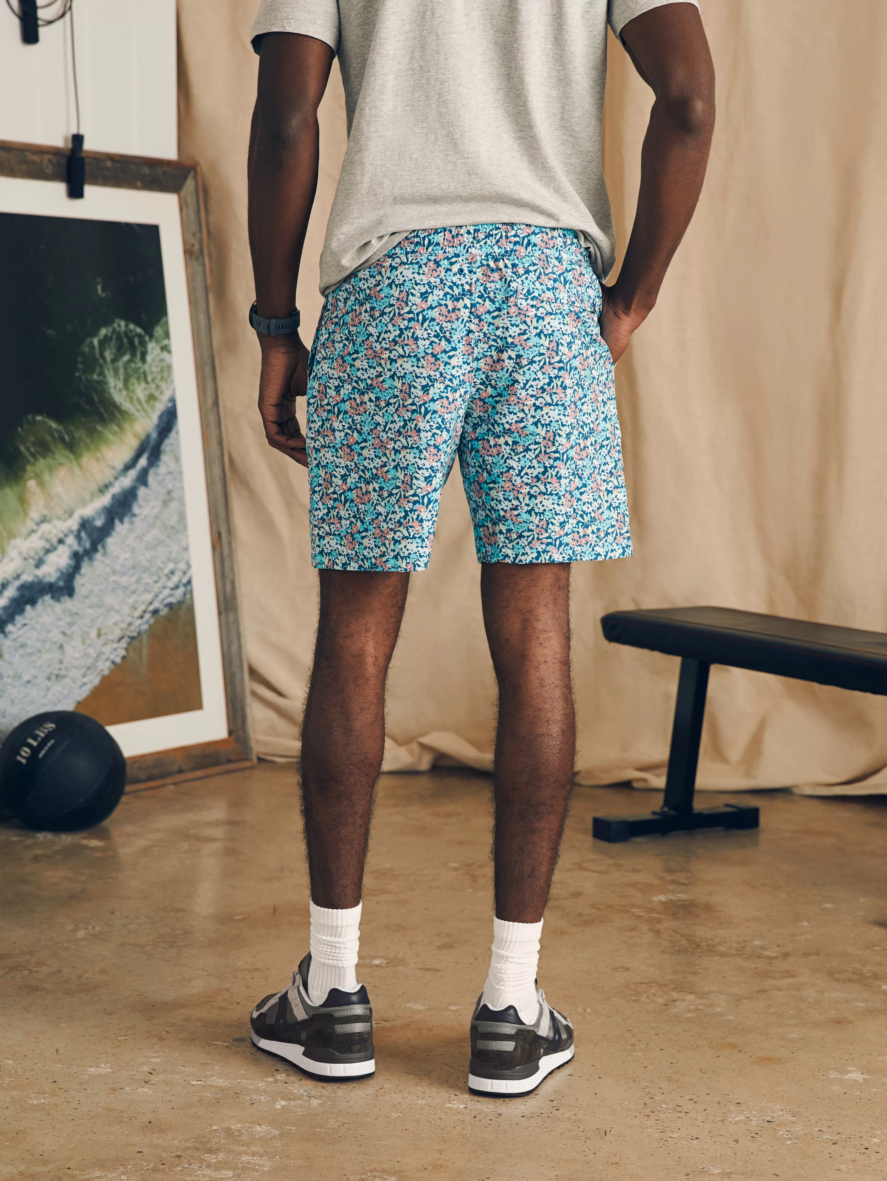 Faherty - Costumi da Nuoto Sportivi Shorelite con Interno 18 cm - Moda Funzionale per il Mare