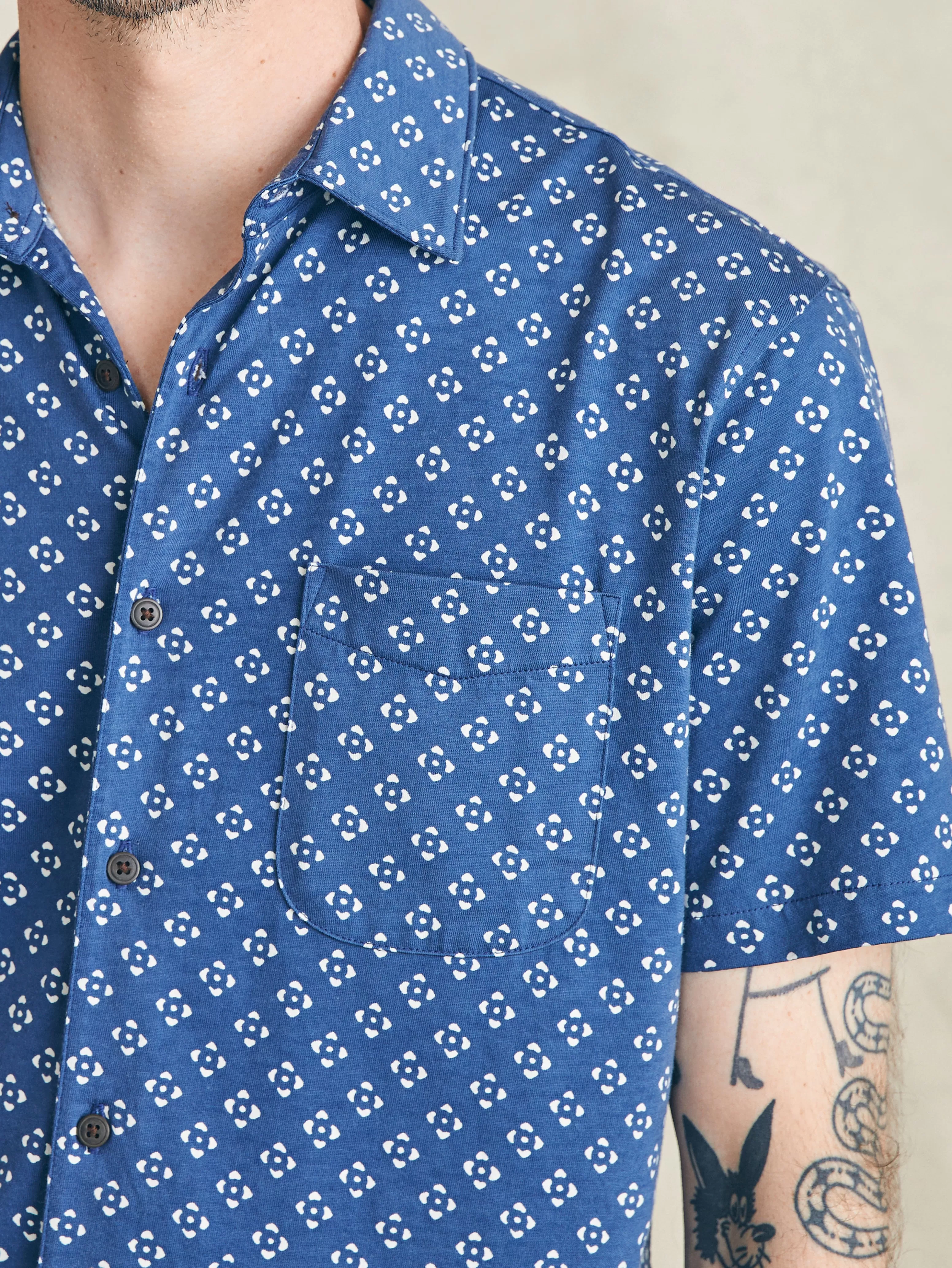 Maglietta Hermosa in Maglia Morbida con Maniche Corte - Faherty Brand, Conforto a Prezzo Contenuto