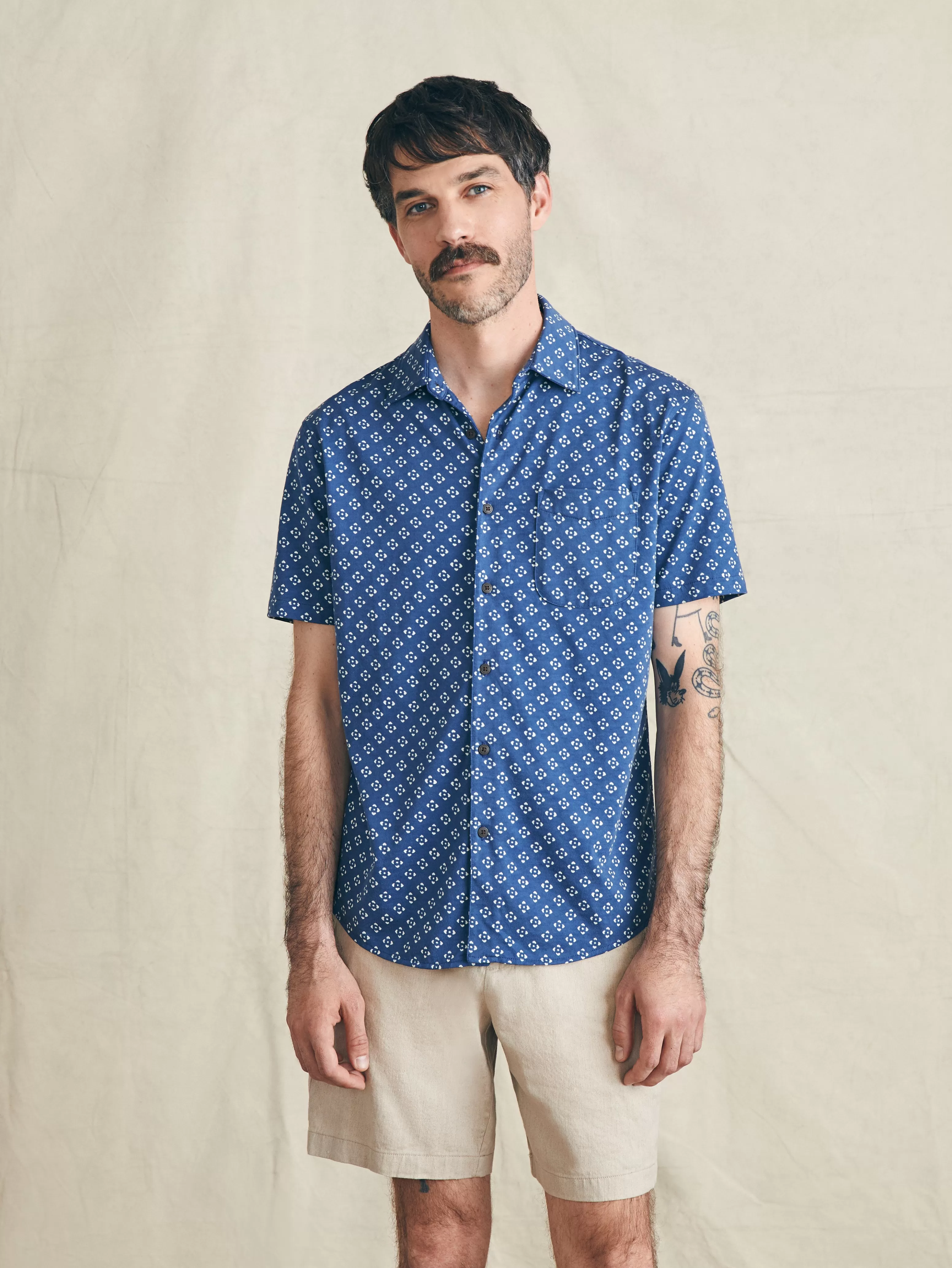 Maglietta Hermosa in Maglia Morbida con Maniche Corte - Faherty Brand, Conforto a Prezzo Contenuto