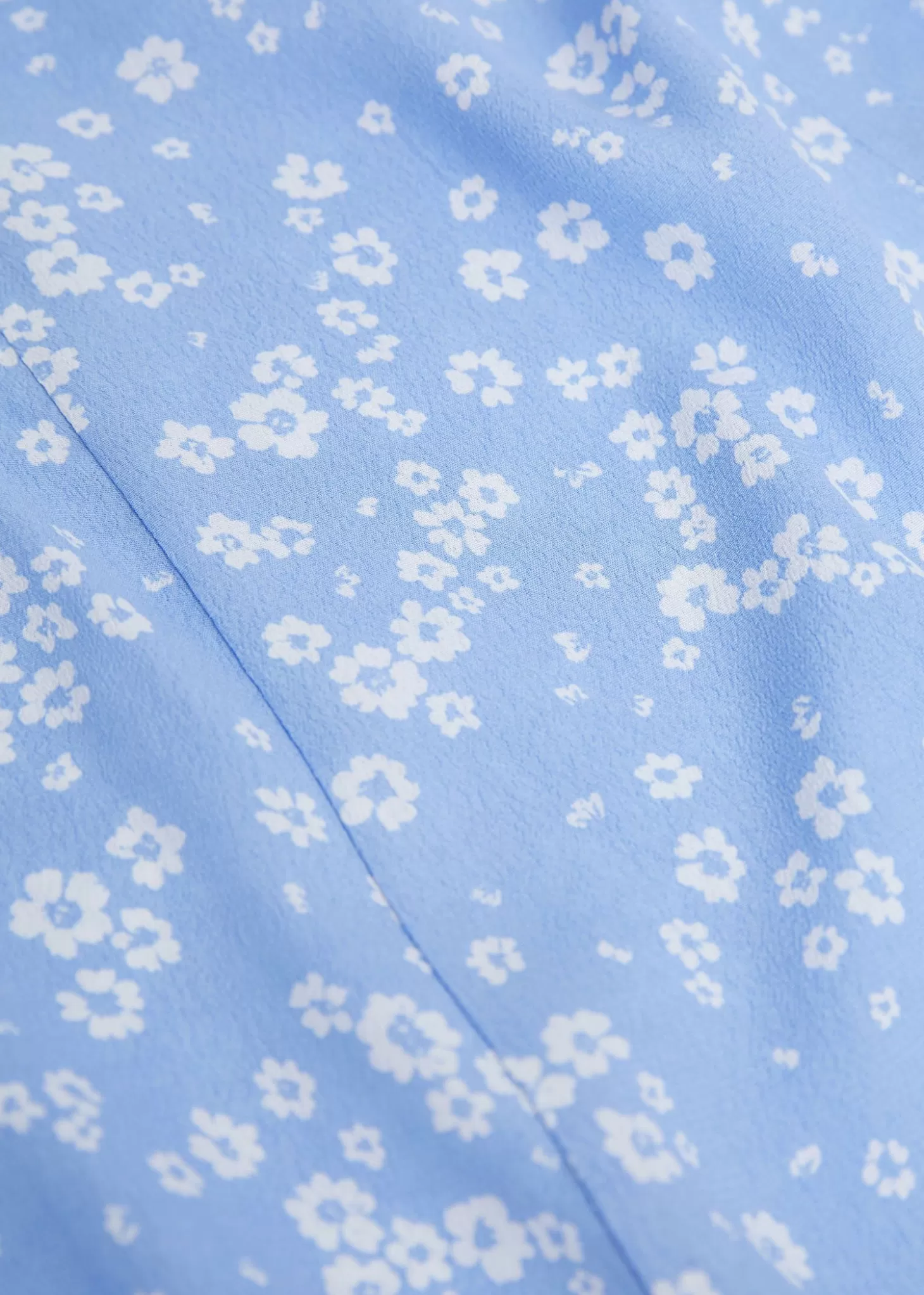 Gonna Midislitta con Stampa Botanica in Tonalità Celeste - Modello Elegante di Shop & Stories 

、(