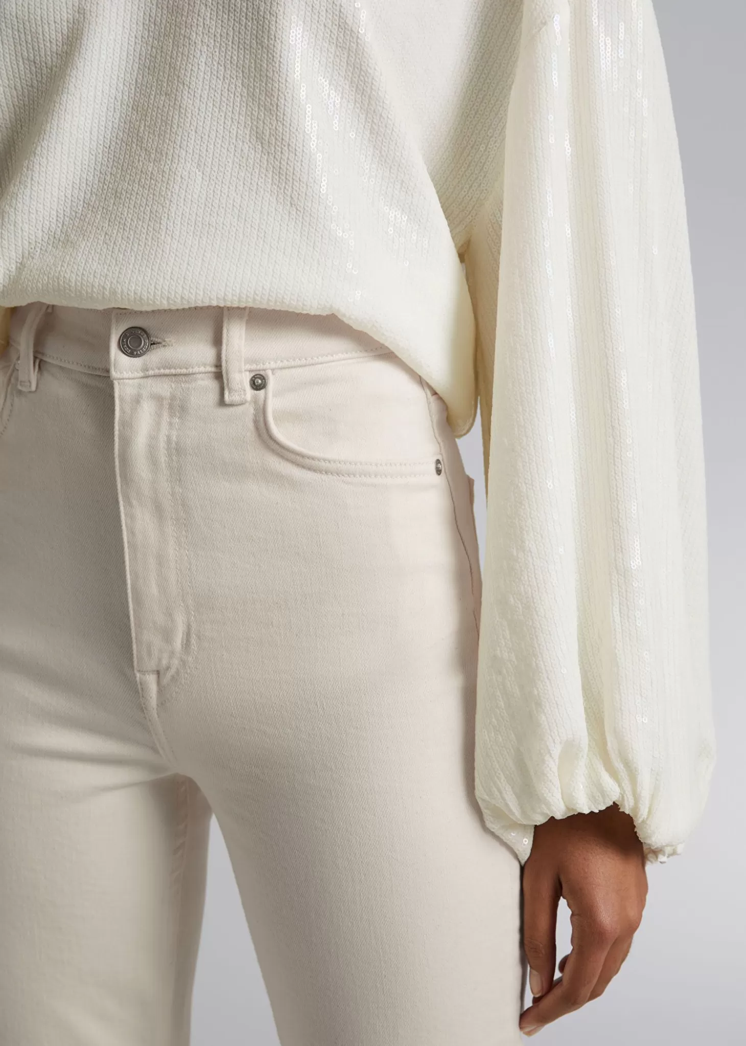 Saldi Other Stories - Jeans Modellanti Avorio in Denim Essenziale con Taglio Slim