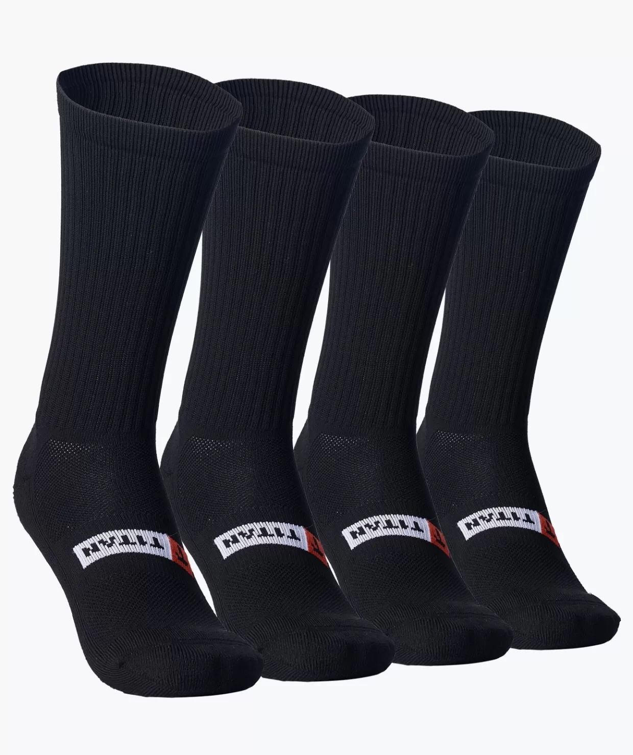 Calze Sportive T1TAN Performance - Nero Assoluto con Rinforzi Antivibranti per Corsa e Allenamento Intenso