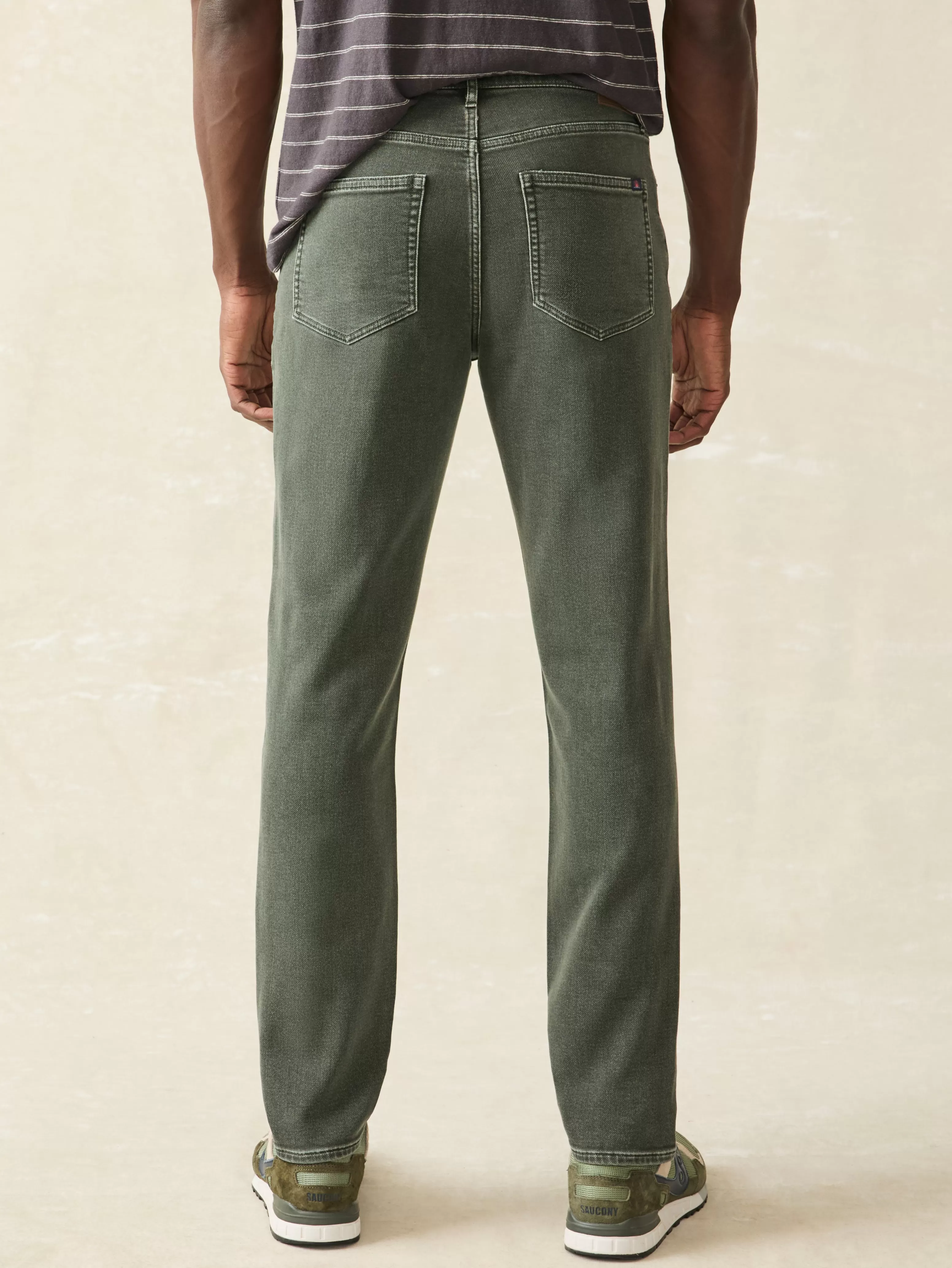 Pantaloni Uomo Elasticizzati in Terry Morbido - 5 Tasche Pratiche e Massima Comodità | Offerta Speciale Faherty