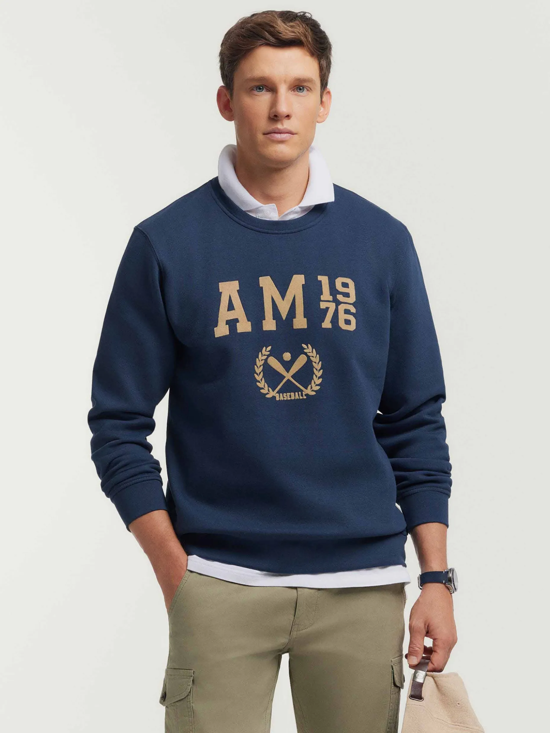 Felpa con Cappuccio Alvaro Moreno - Stile Baseball Casual, Leggera e Comoda per Tutto il Giorno