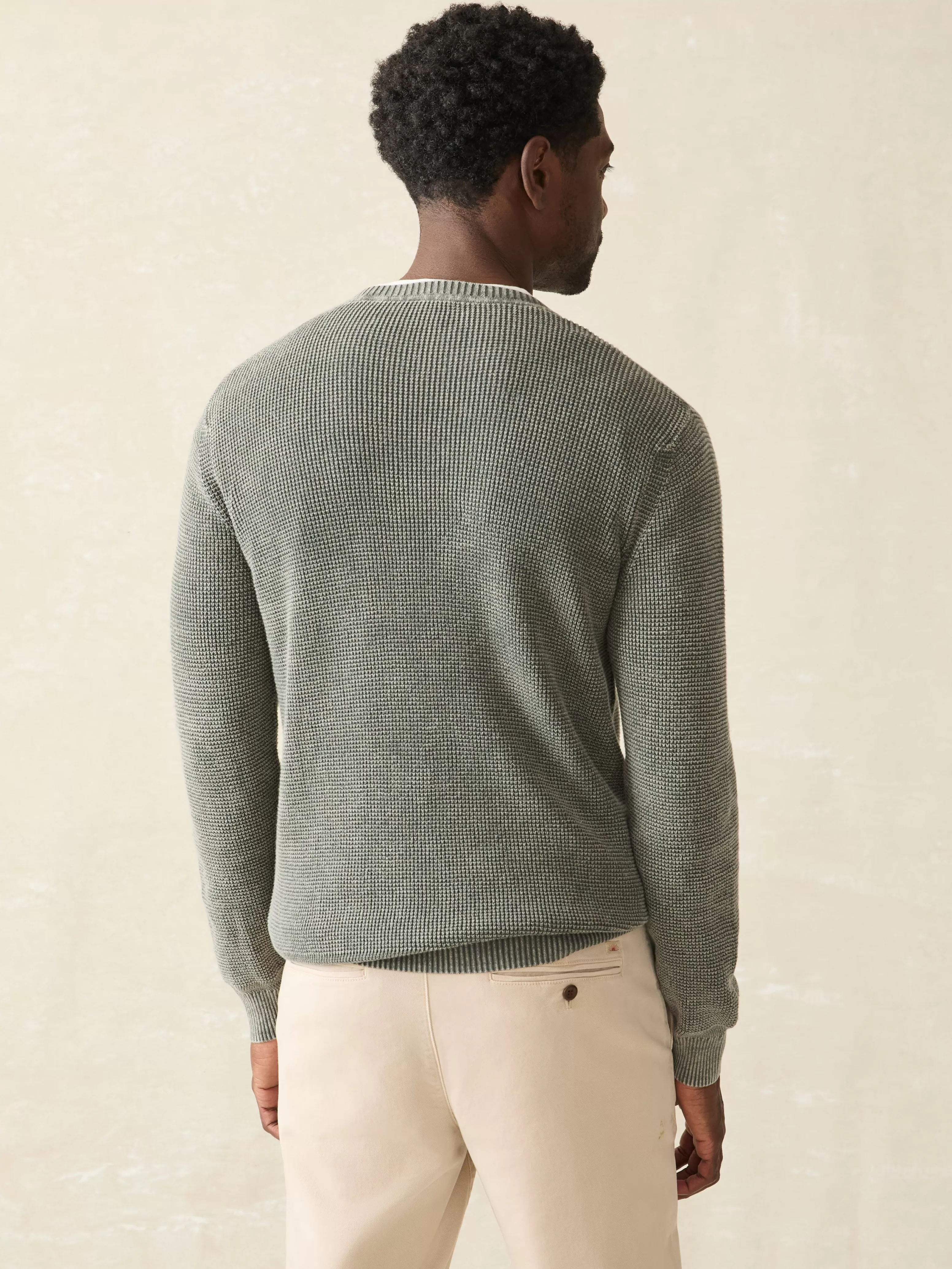 Maglione Girocollo Effetto Sbiadito al Sole - Taglia Allungata | Brand Faherty - Prezzo Accessibile