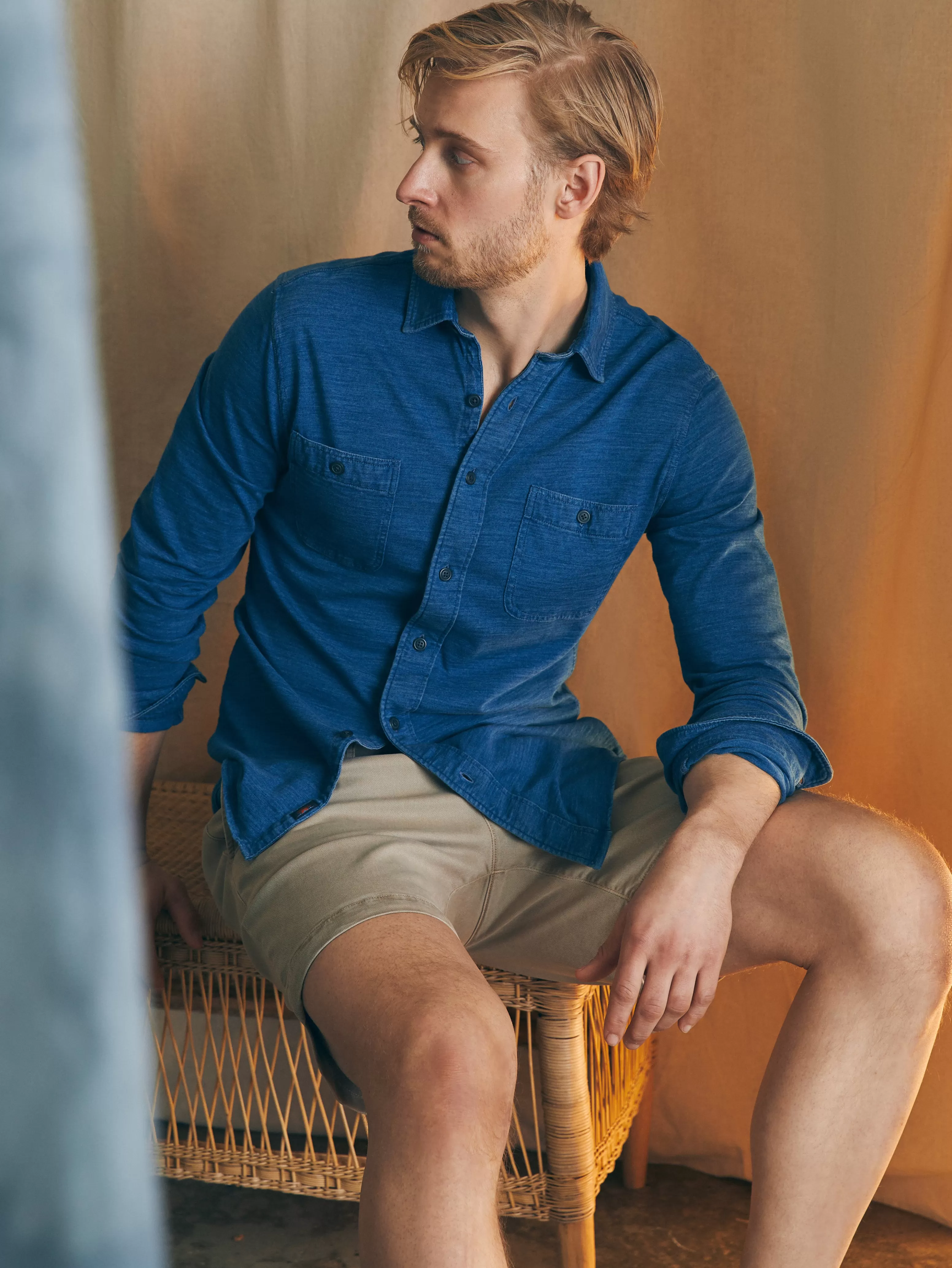 Maglia in Puro Cotone Lavato dal Sole - Faherty | Promozione Estiva Limitata

（：，