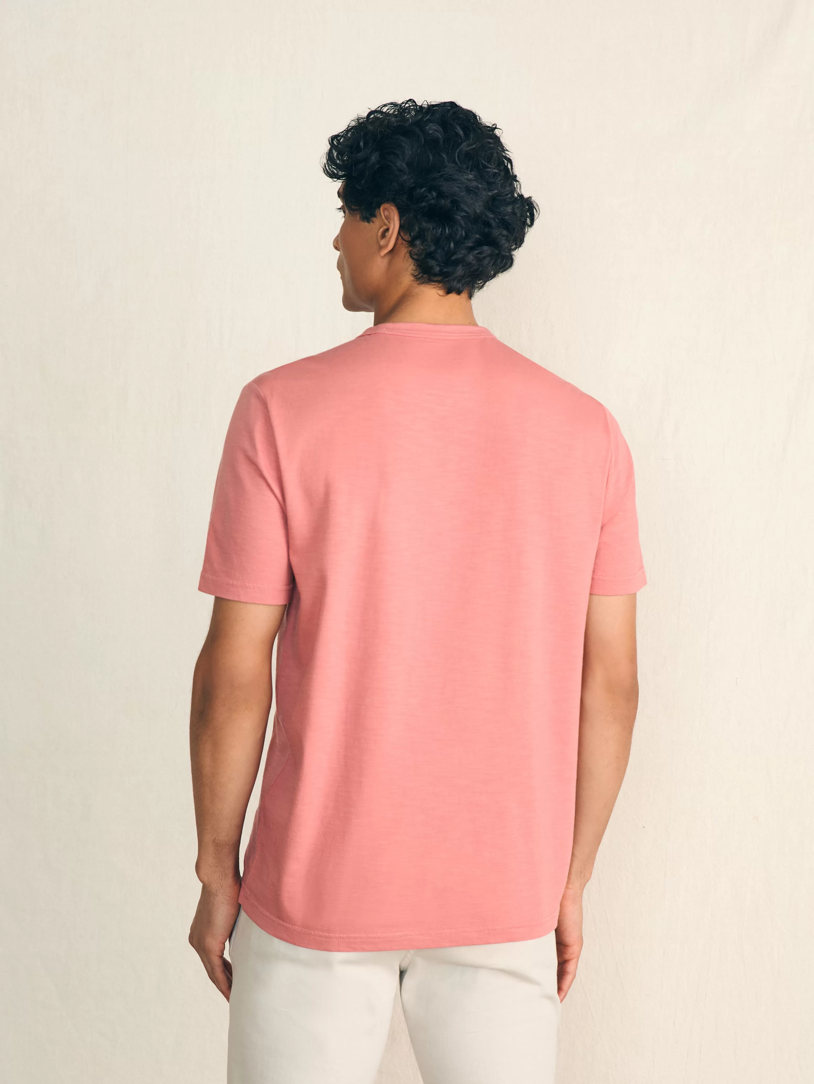 Maglietta Con Taschino Righe Onde Marine - Effetto Sbiadito Naturale | Saldi Estivi Faherty

（，